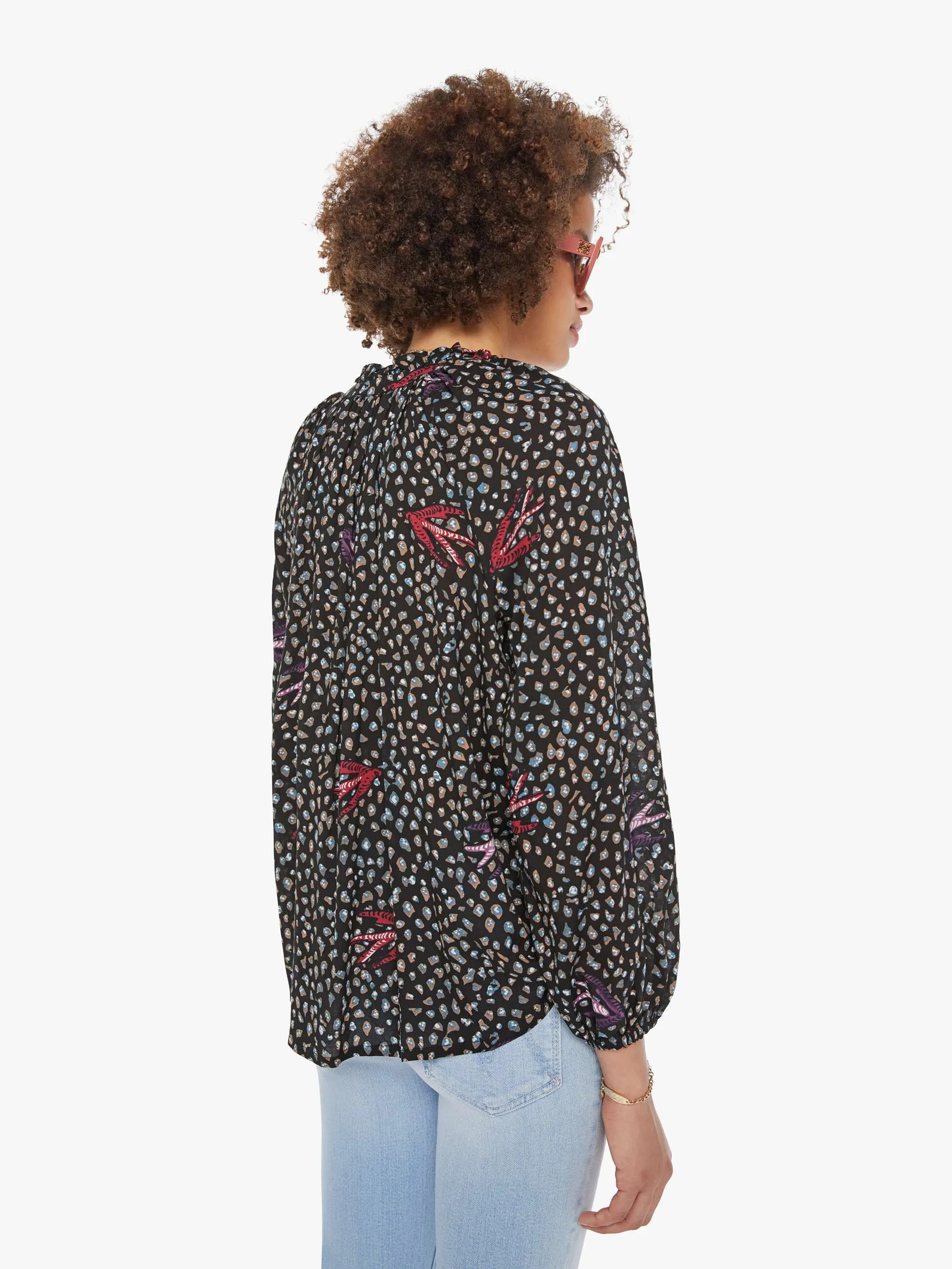 Natalie Martin Penny Blouse - Swallow Black sold by MOTHER product image thumbnail 4