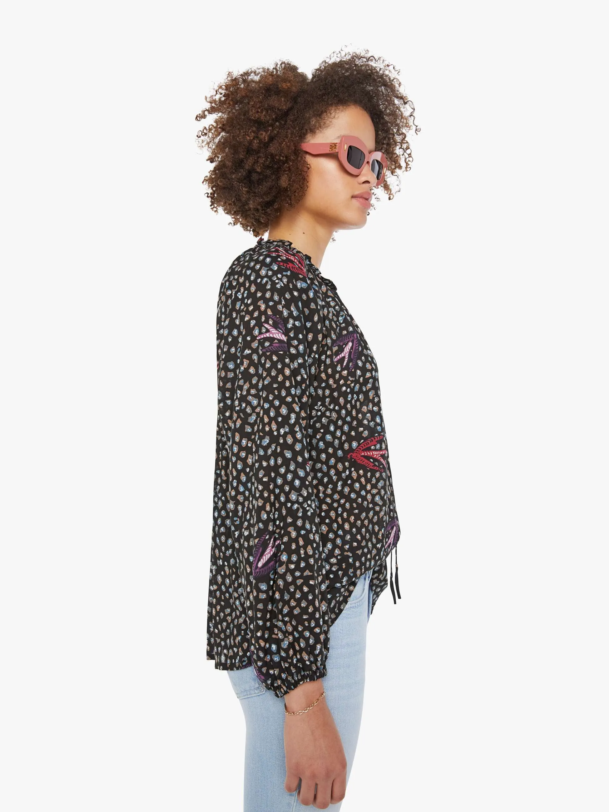 Natalie Martin Penny Blouse - Swallow Black sold by MOTHER product image thumbnail 3