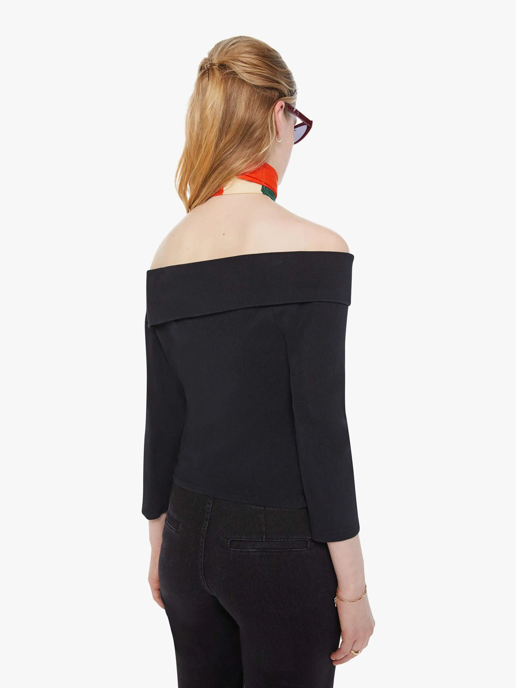 Chloe Fineman x MOTHER The Cold Shoulder - Black sold by MOTHER product image thumbnail 4
