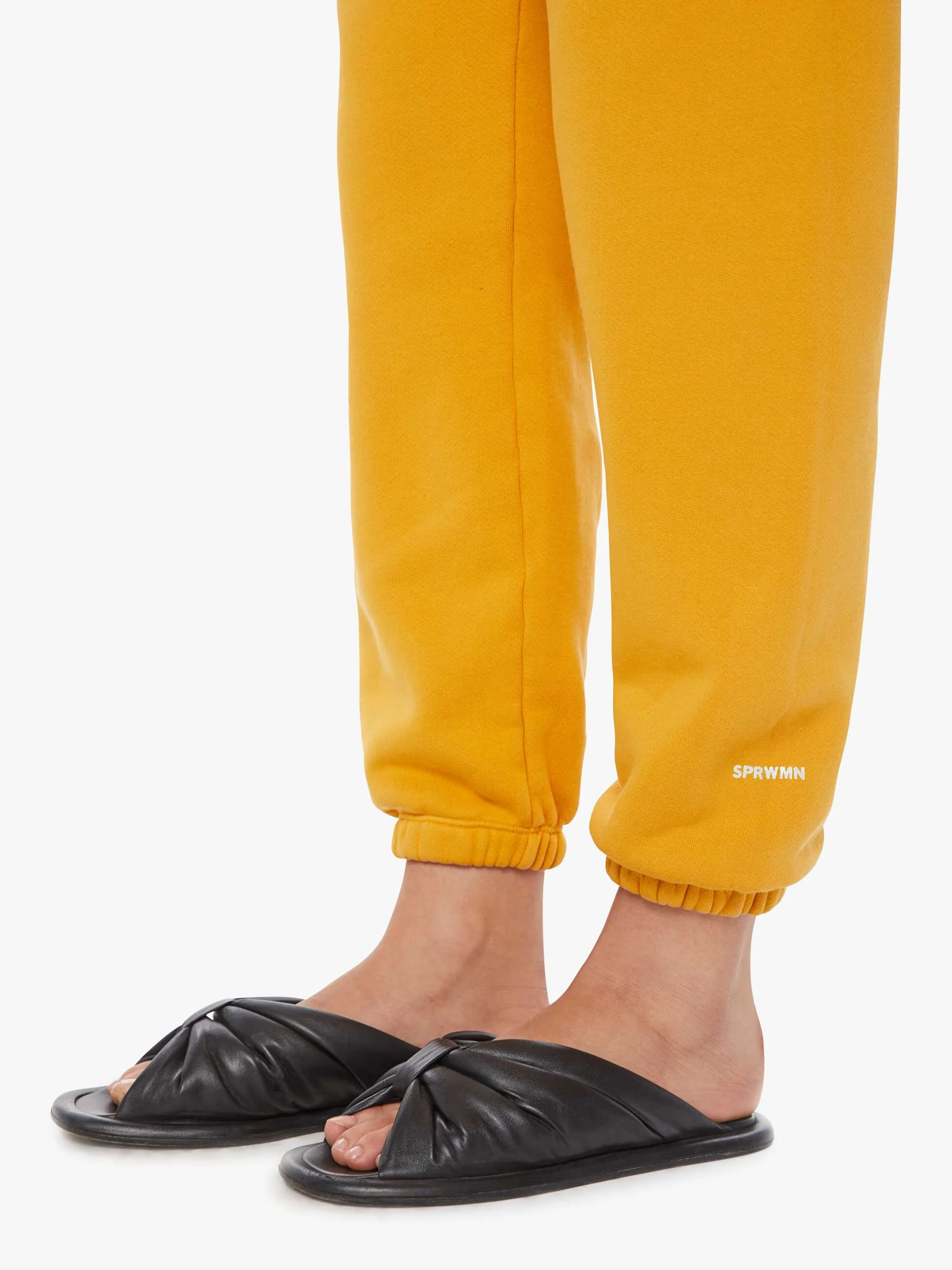 SPRWMN Mini Logo Sweatpants - Mustard sold by MOTHER product image thumbnail 4