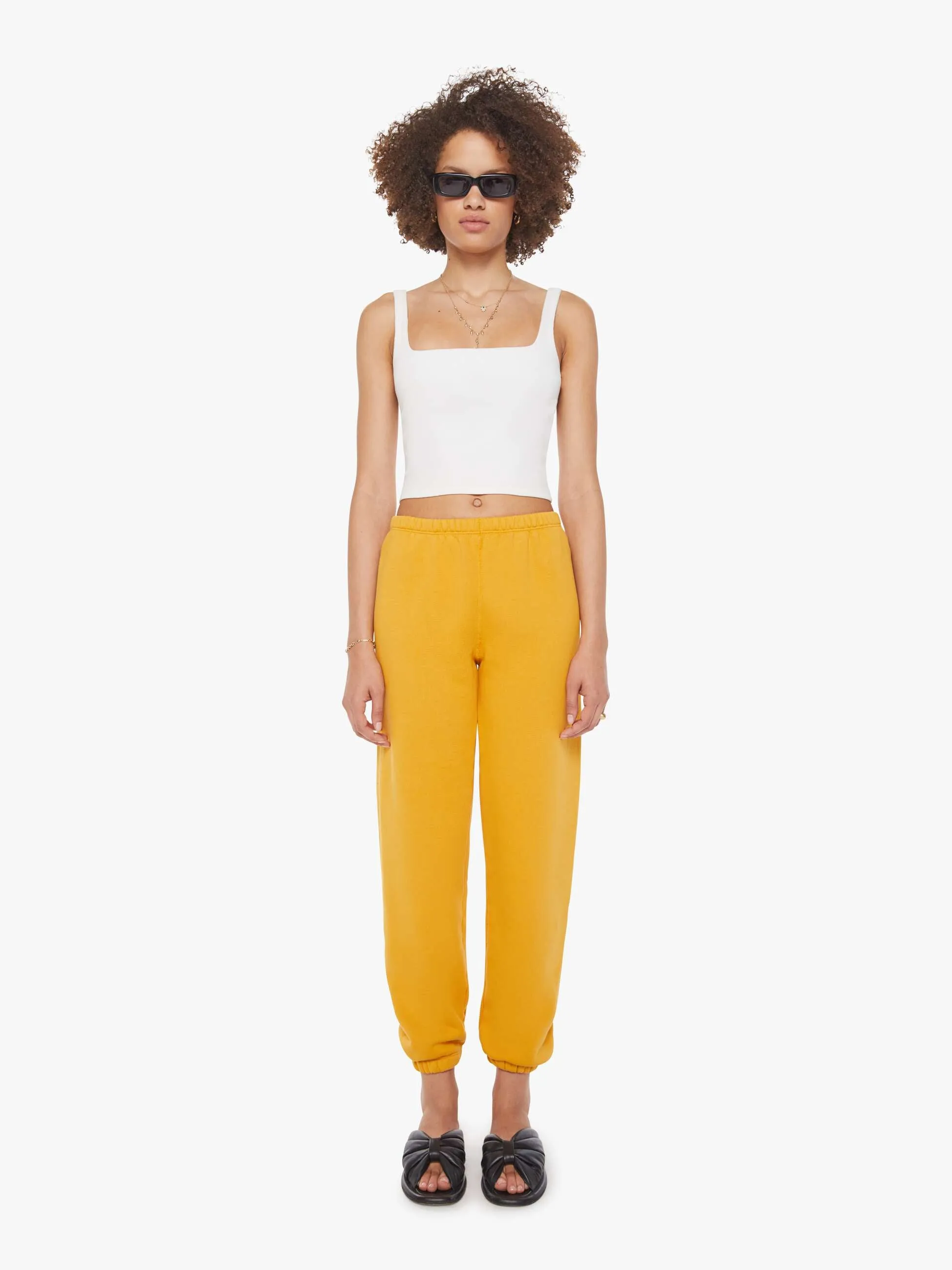 SPRWMN Mini Logo Sweatpants - Mustard sold by MOTHER