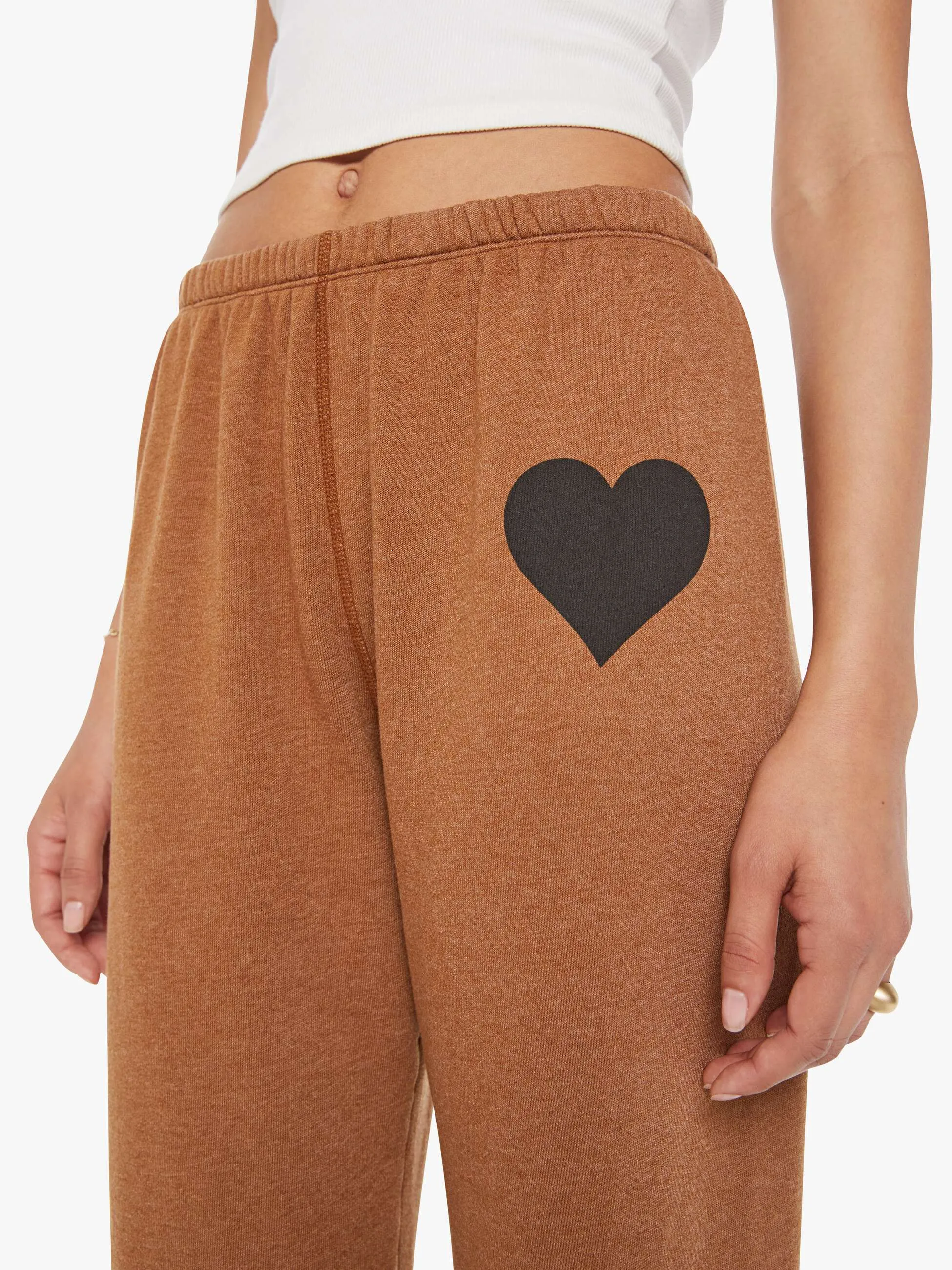 SPRWMN Heart Sweatpants - Ginger sold by MOTHER product image thumbnail 5