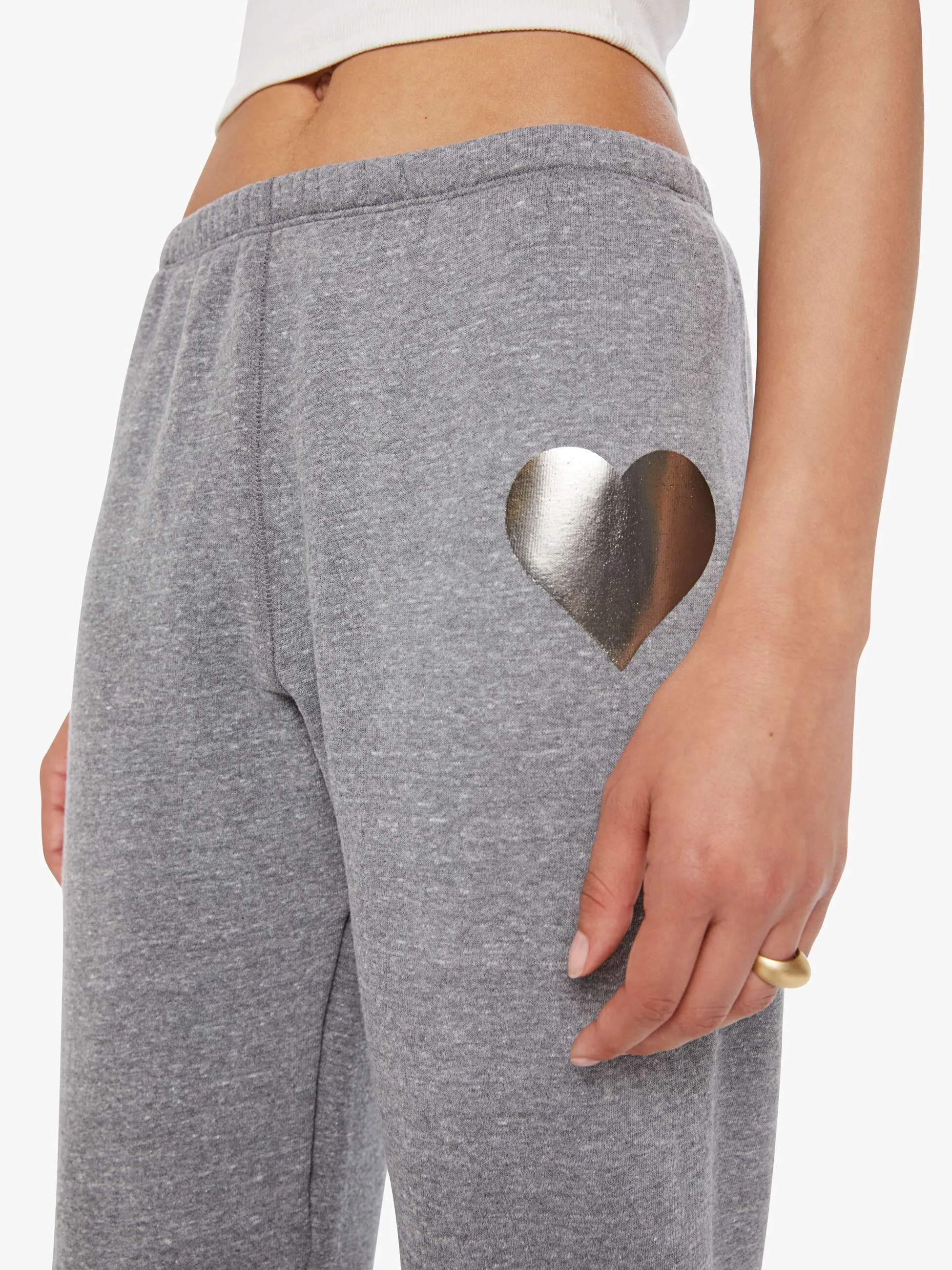 SPRWMN Heart Sweatpants - Dark Heather Grey sold by MOTHER product image thumbnail 5