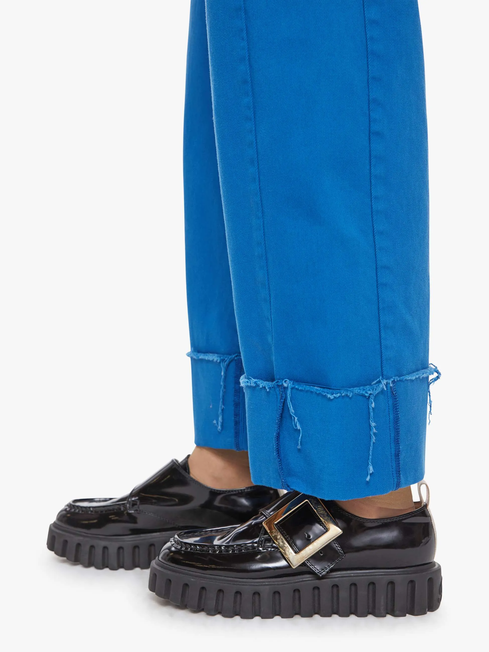 The Half-Pipe Ankle Cuff Fray - Mikonos Blue sold by MOTHER product image thumbnail 5