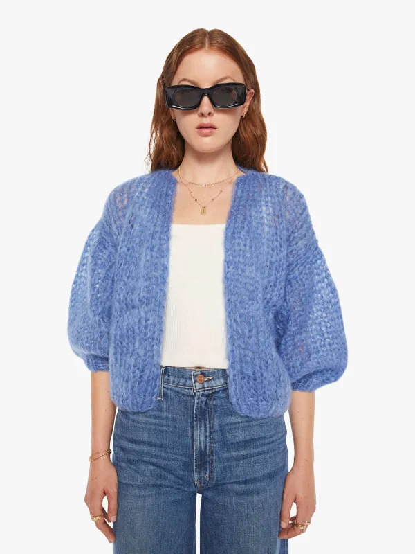 Maiami Mohair Bomber Cardigan - Dove Blue sold by MOTHER