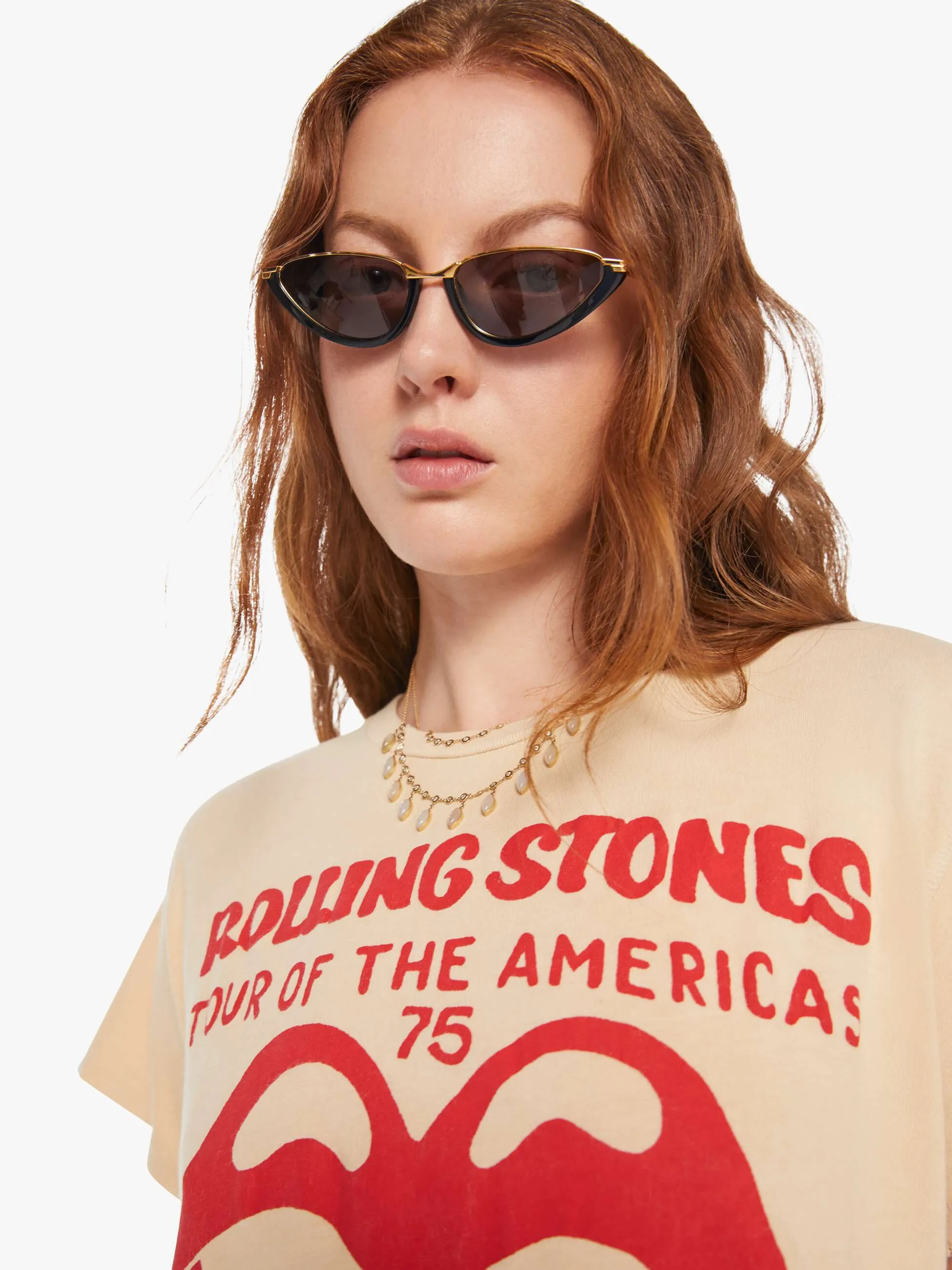 MadeWorn Rolling Stones Tee - Tea Stained sold by MOTHER product image thumbnail 5