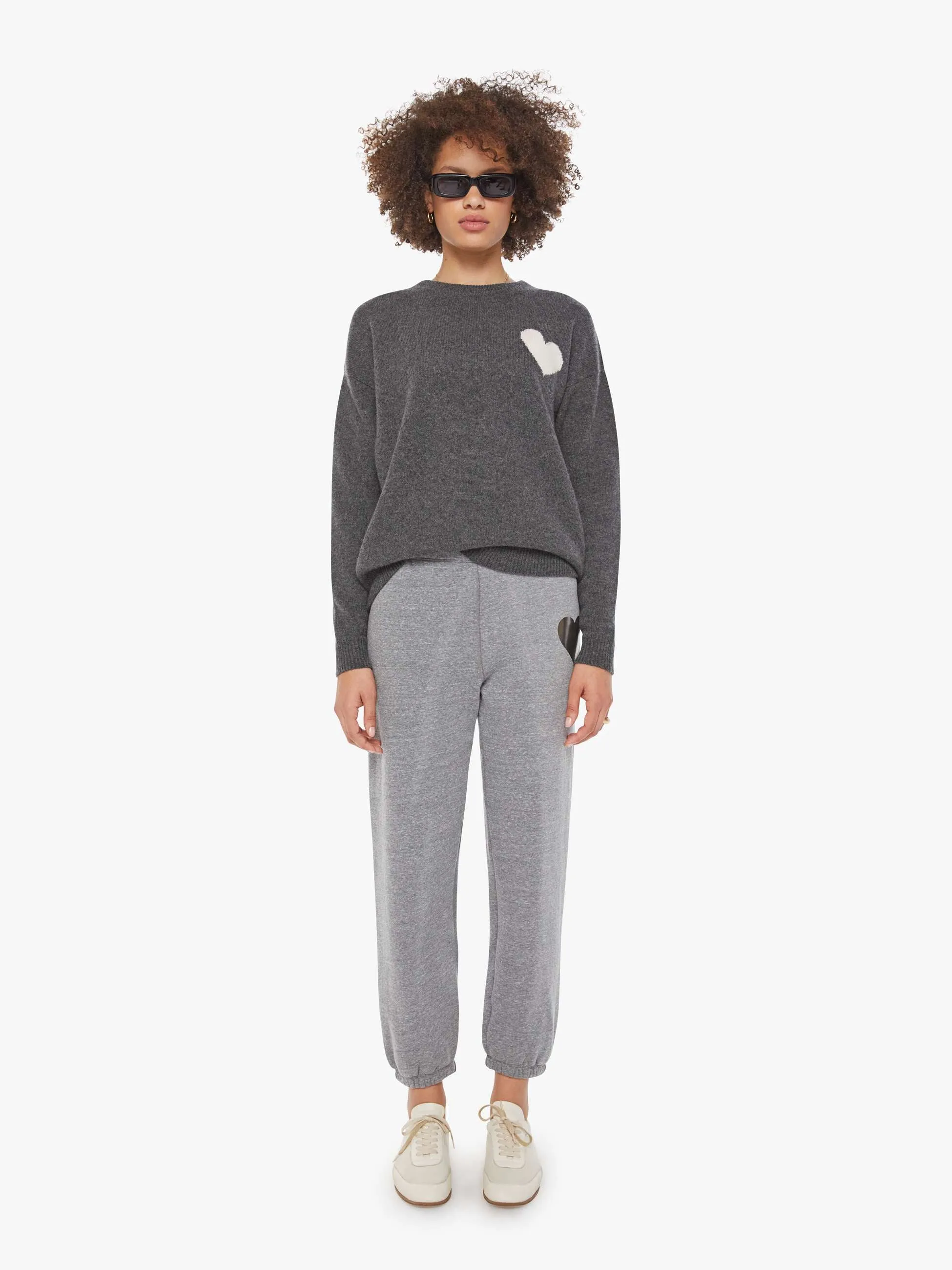 SPRWMN Heart Logo Sweatshirt - Grey sold by MOTHER product image thumbnail 5