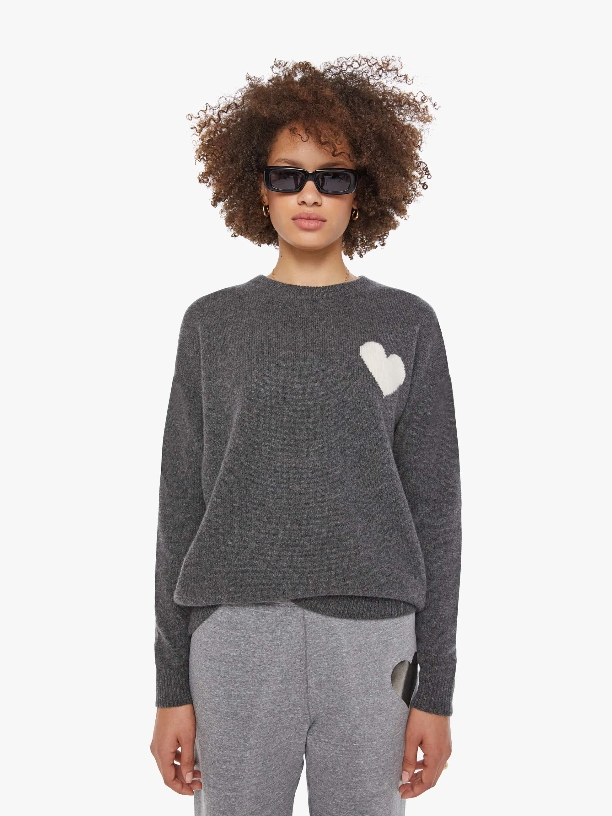SPRWMN Heart Logo Sweatshirt - Grey sold by MOTHER