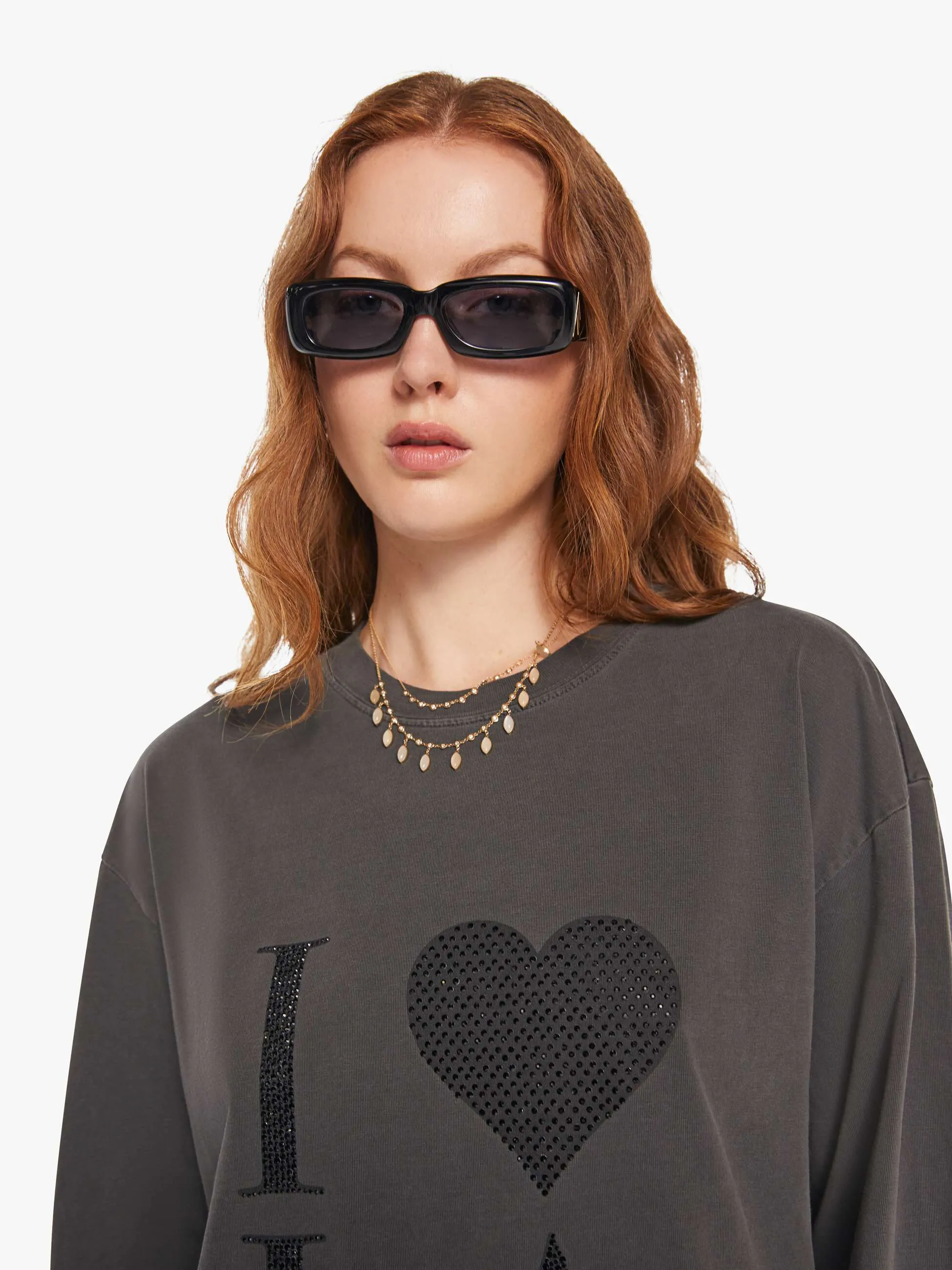 SPRWMN I Love LA Sweatshirt - Vintage Black sold by MOTHER product image thumbnail 5