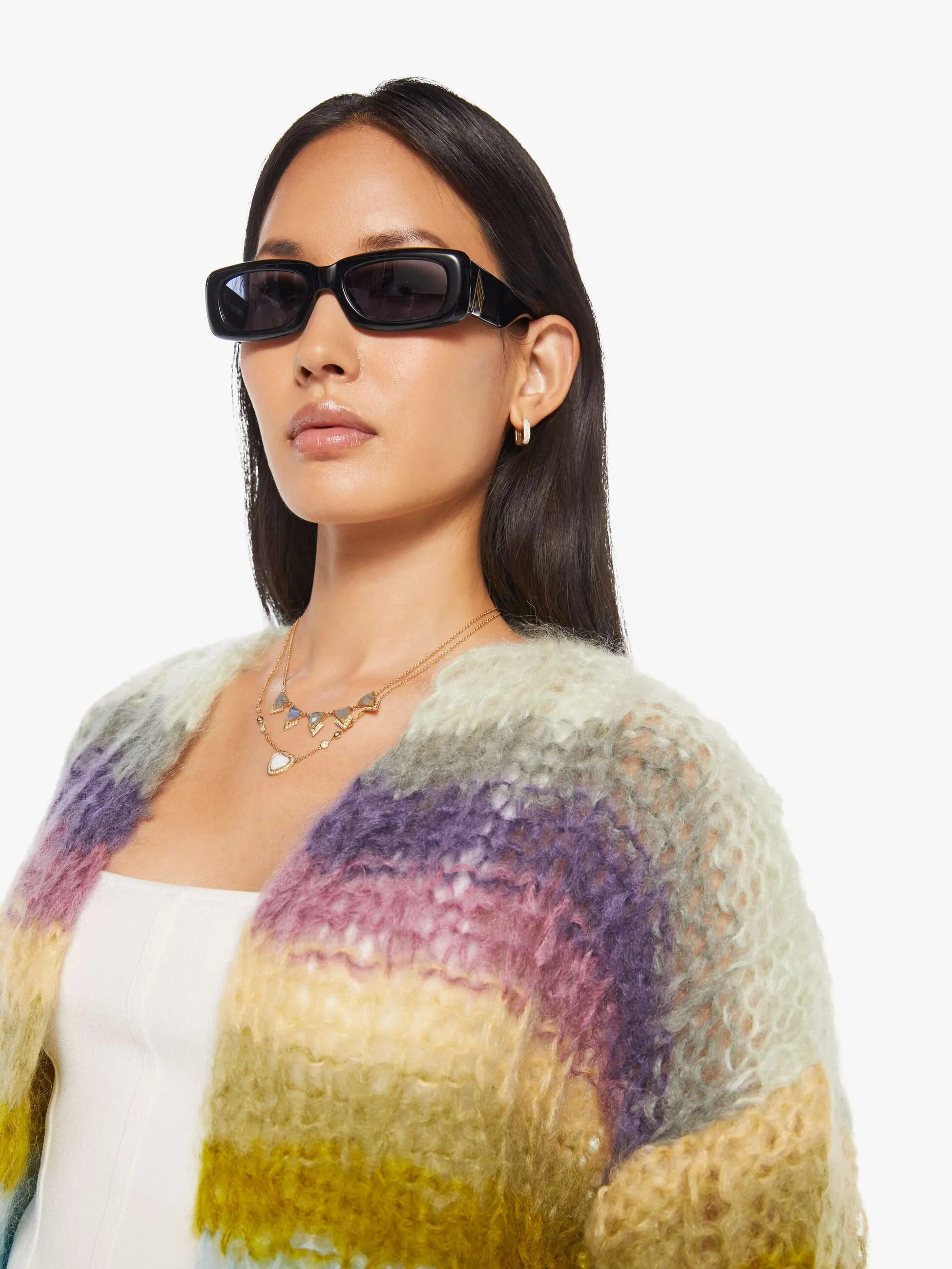 Maiami Mohair Ribbed Bomber Cardigan - Multicolor sold by MOTHER product image thumbnail 5