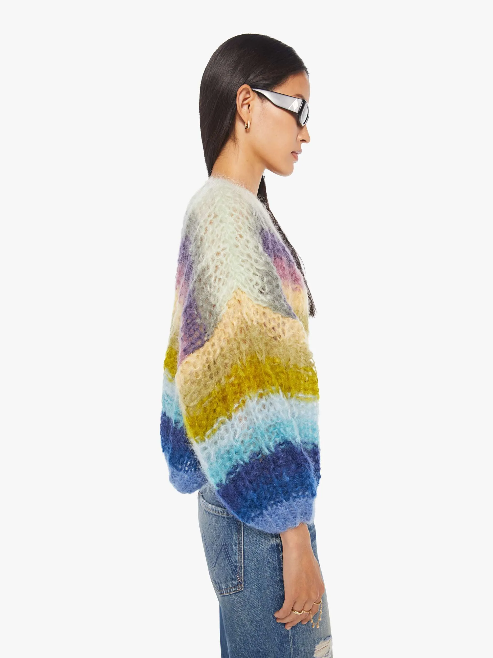Maiami Mohair Ribbed Bomber Cardigan - Multicolor sold by MOTHER product image thumbnail 2