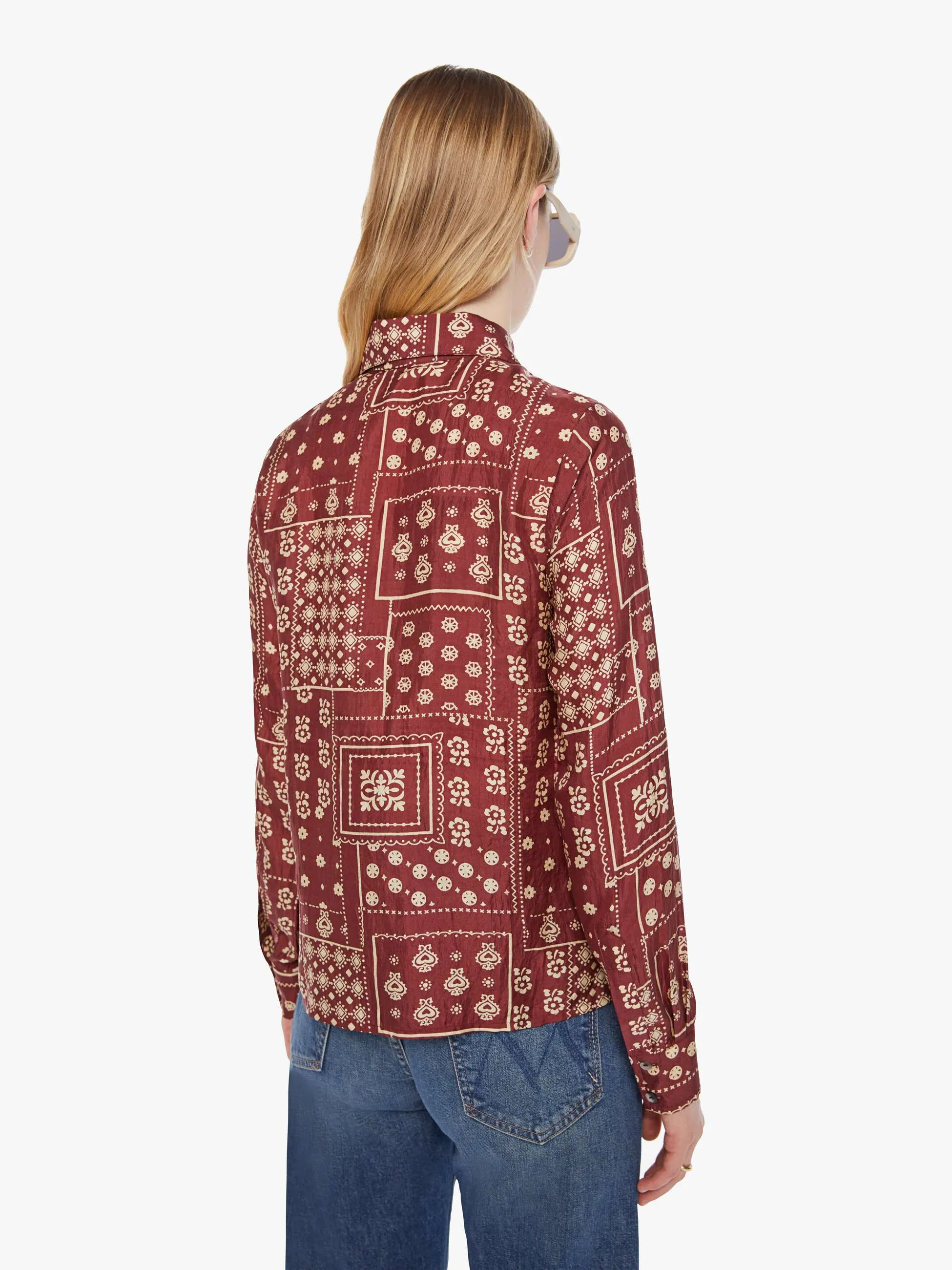 Alix of Bohemia Dolly Shirt - Brown Saddle sold by MOTHER product image thumbnail 4