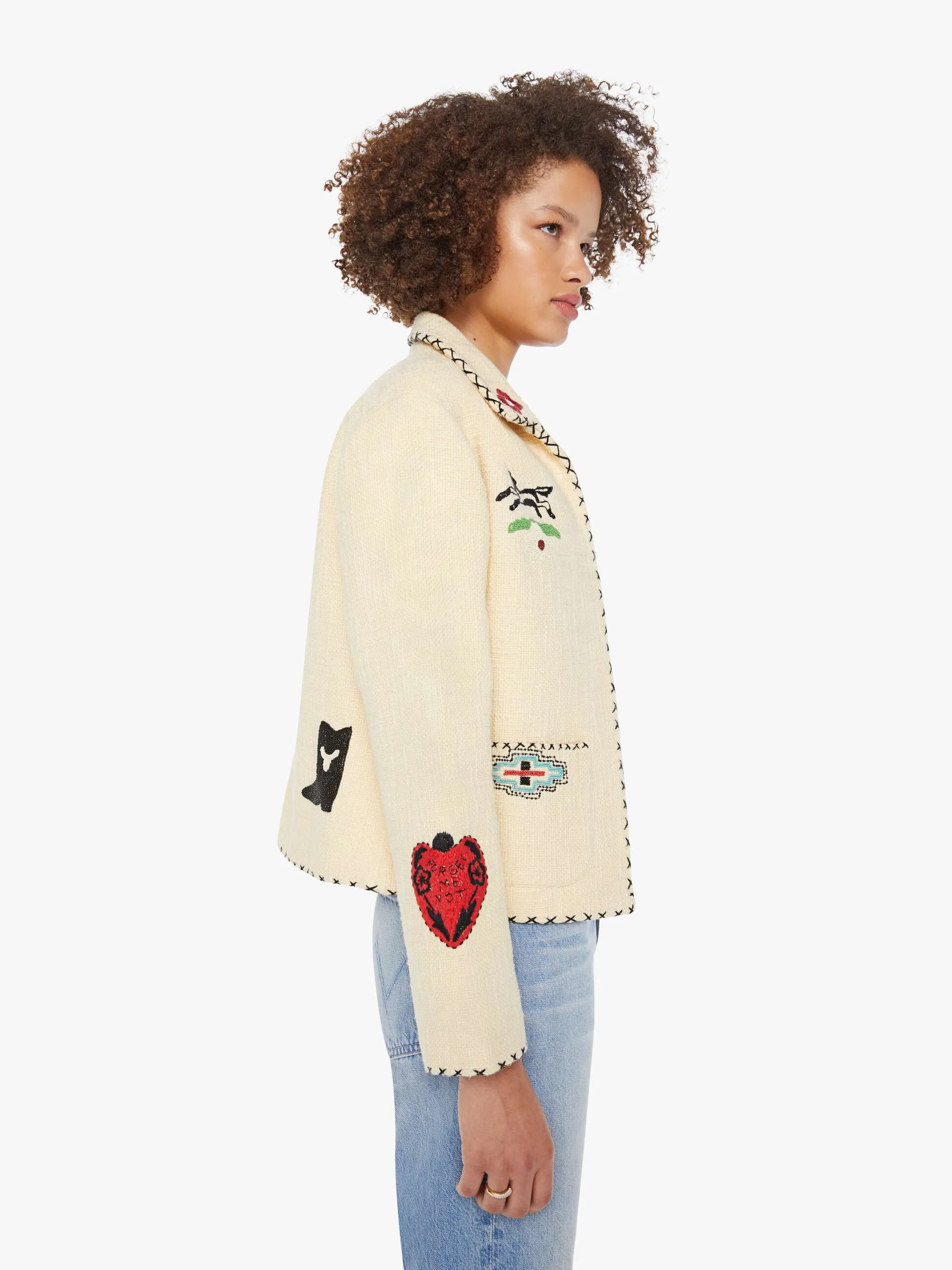 Alix of Bohemia Francis Tattoo Jacket - Rye sold by MOTHER product image thumbnail 3