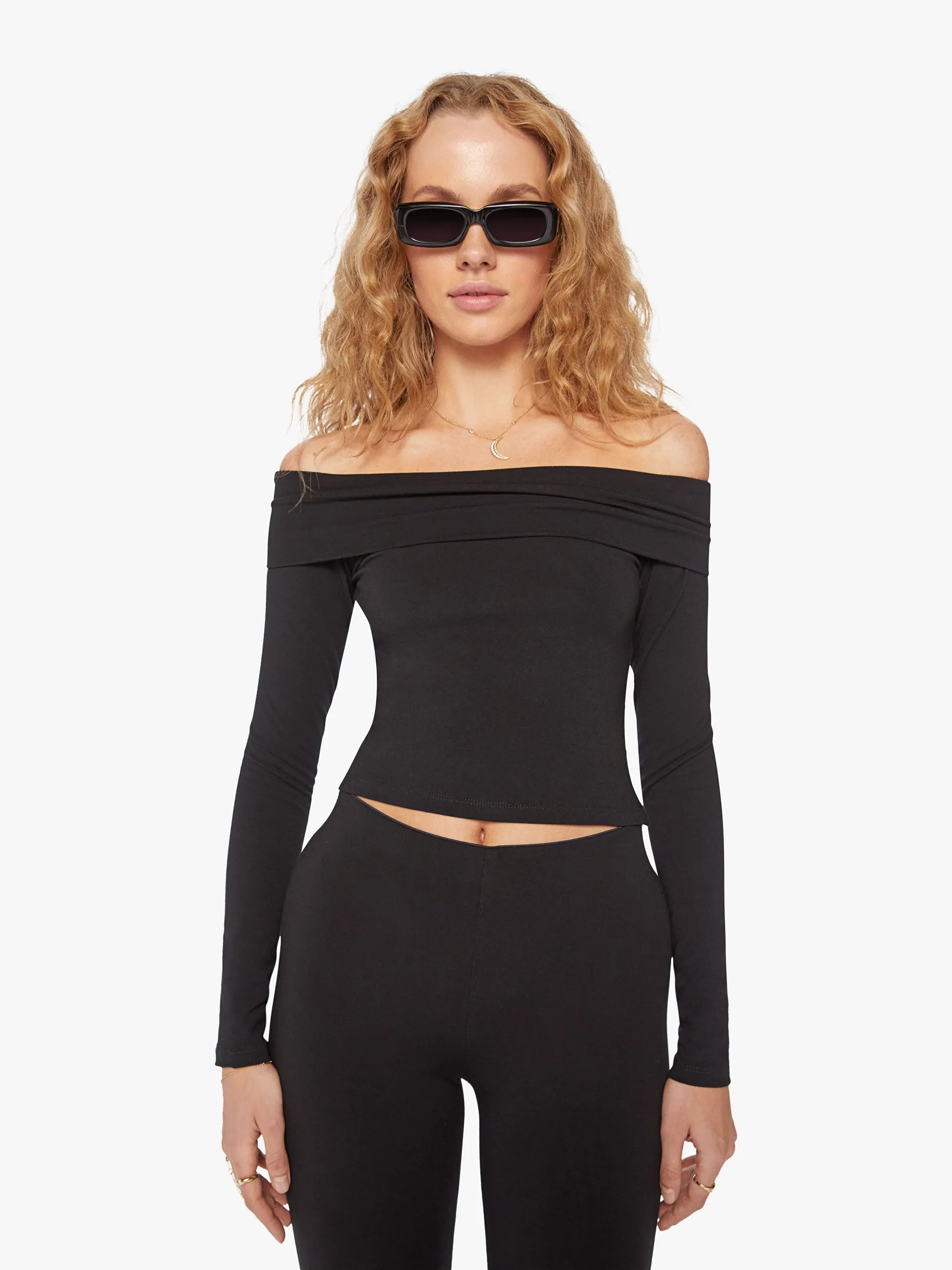 SPRWMN Off Shoulder Top - Black sold by MOTHER product image thumbnail 2