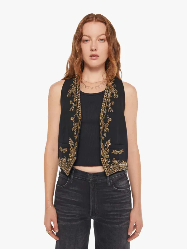Maria Cher Selena Vest - Black sold by MOTHER