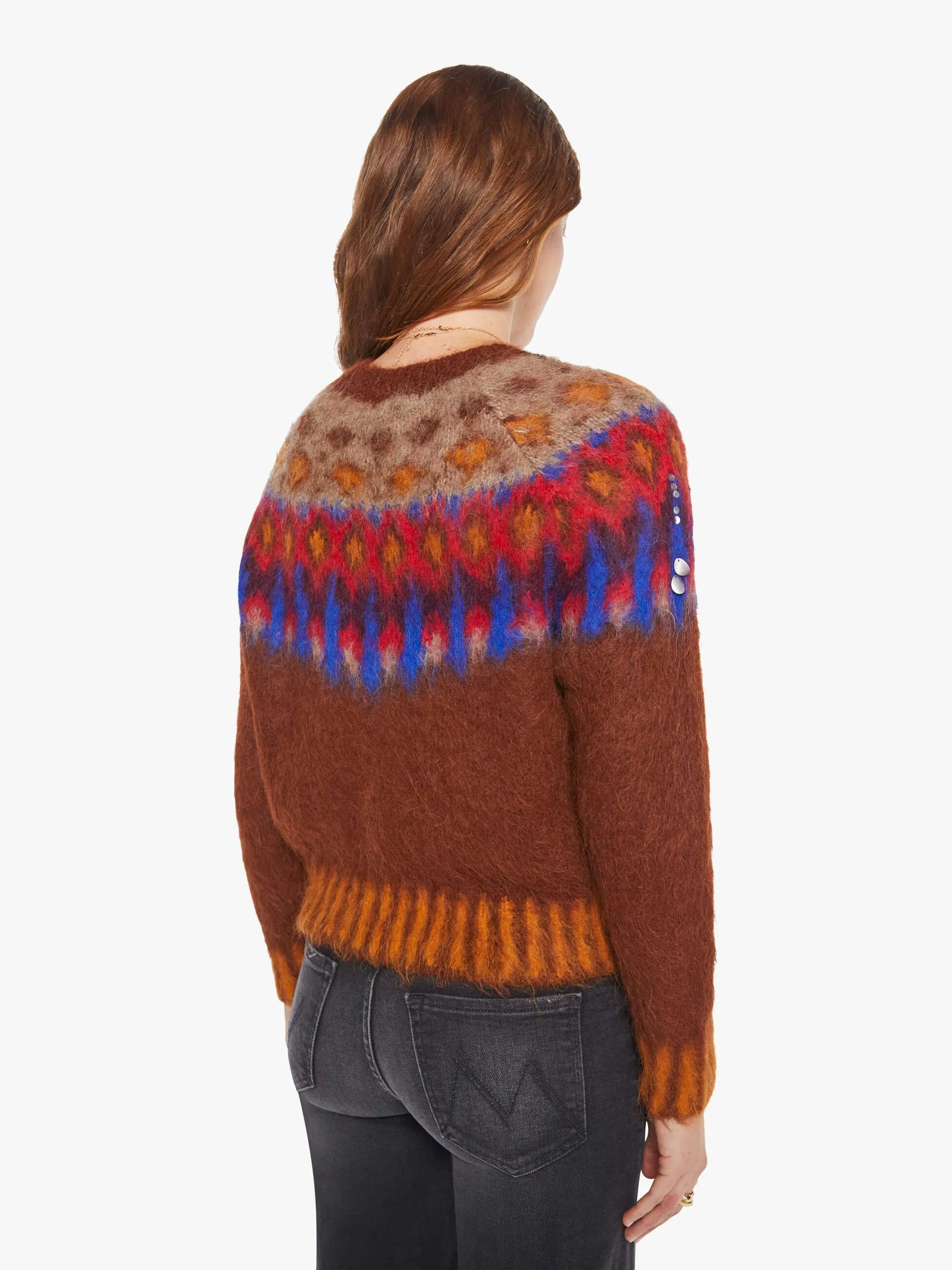 Maria Cher Brookside Creek Sweater - Brick sold by MOTHER product image thumbnail 4