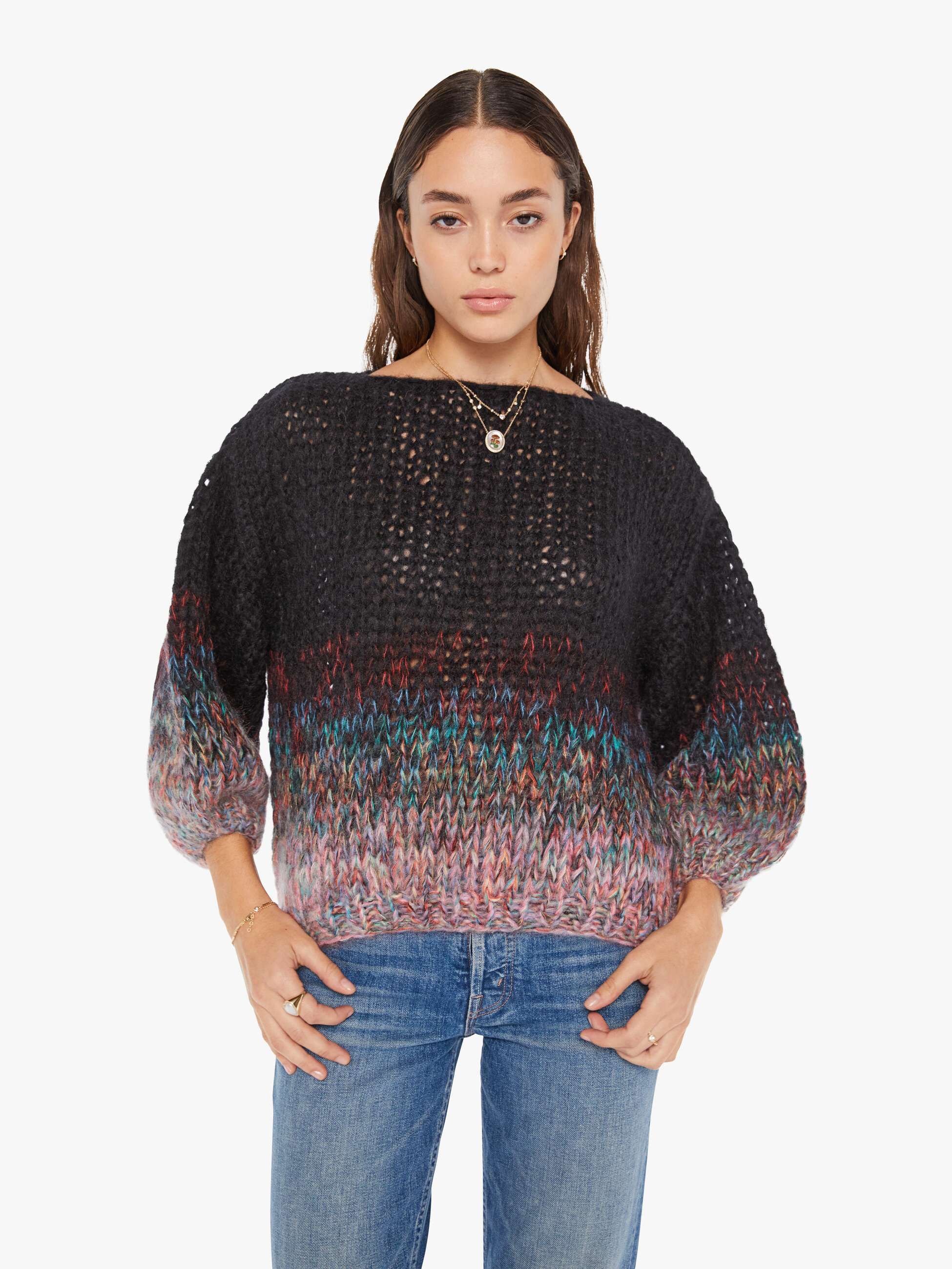 Maiami Gradient Fade Big Sweater - Black sold by MOTHER product image thumbnail 2