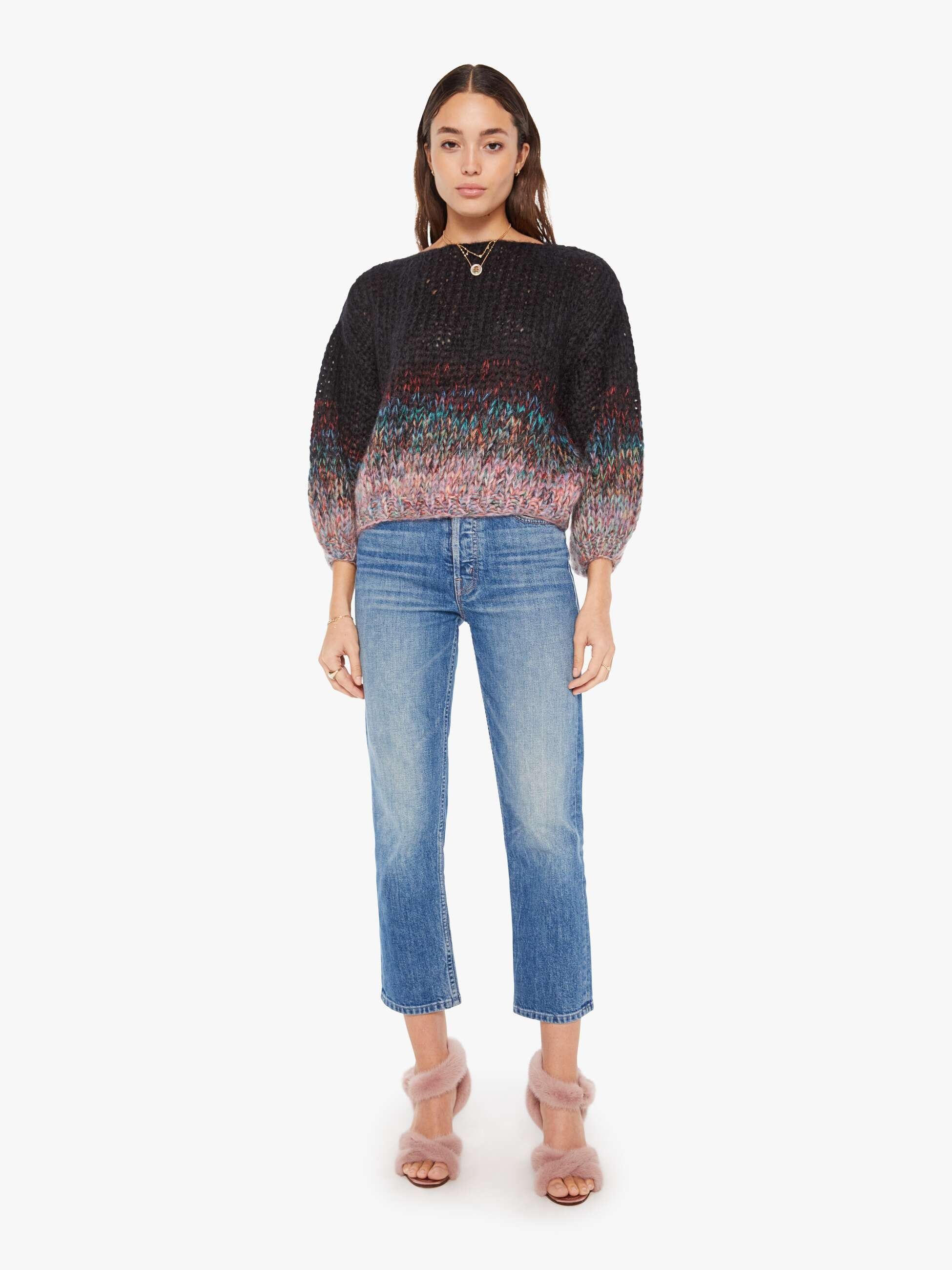 Maiami Gradient Fade Big Sweater - Black sold by MOTHER product image thumbnail 5