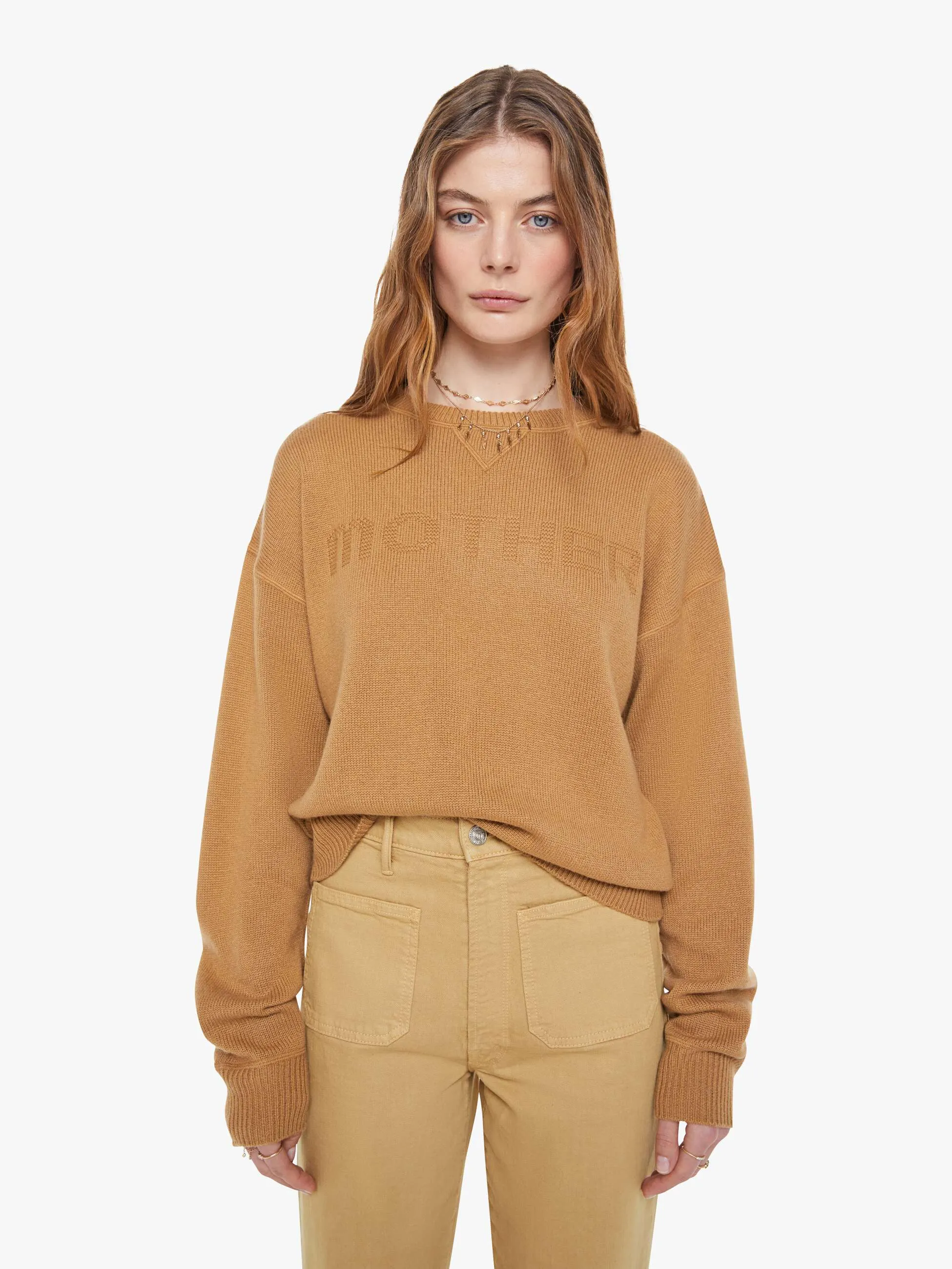 The Logo Jumper - Camel sold by MOTHER