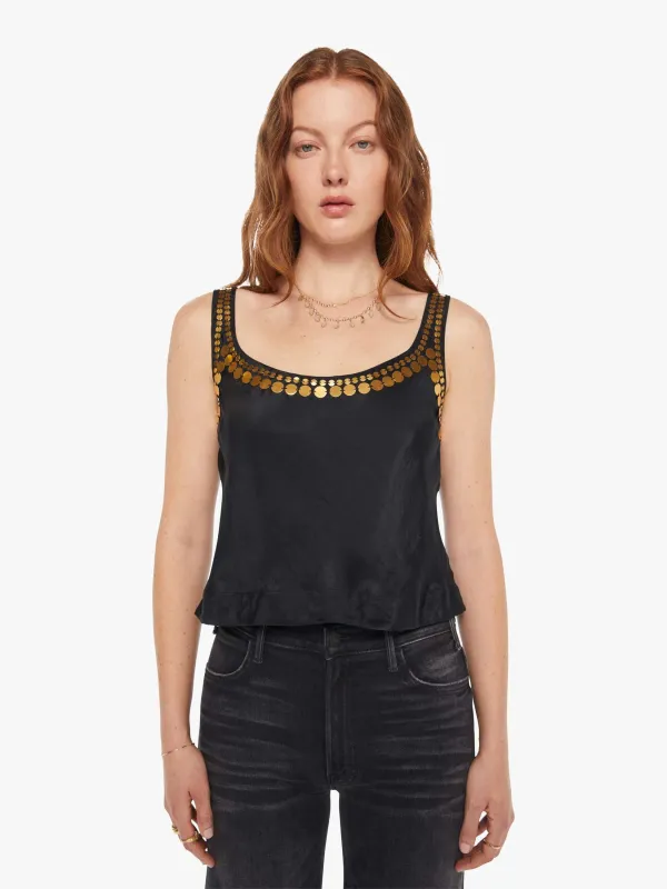 Alix Of Bohemia Fiona Gilded Coin Top - Black sold by MOTHER