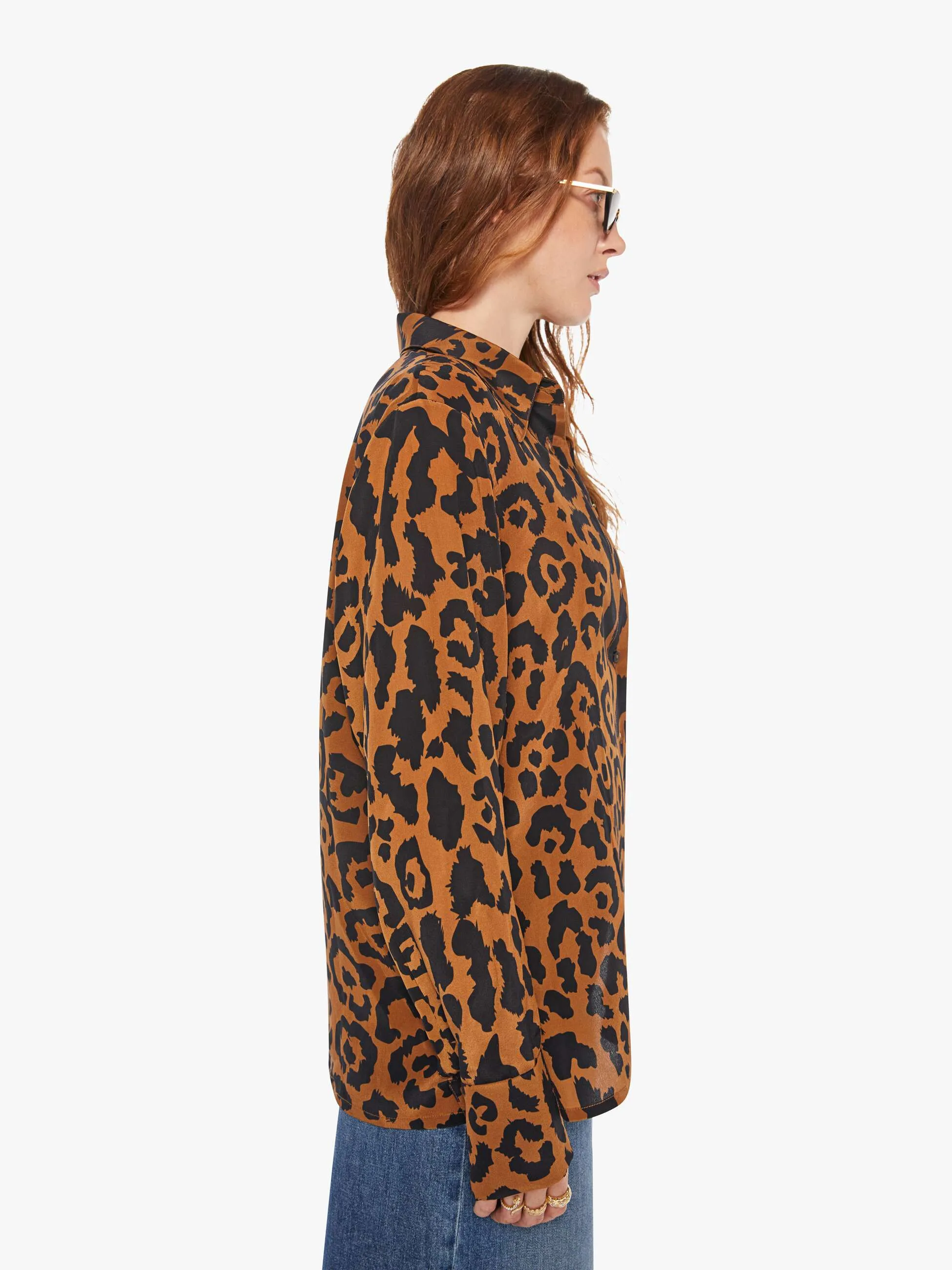 Alix Of Bohemia Dana Shirt - Leopard sold by MOTHER product image thumbnail 3