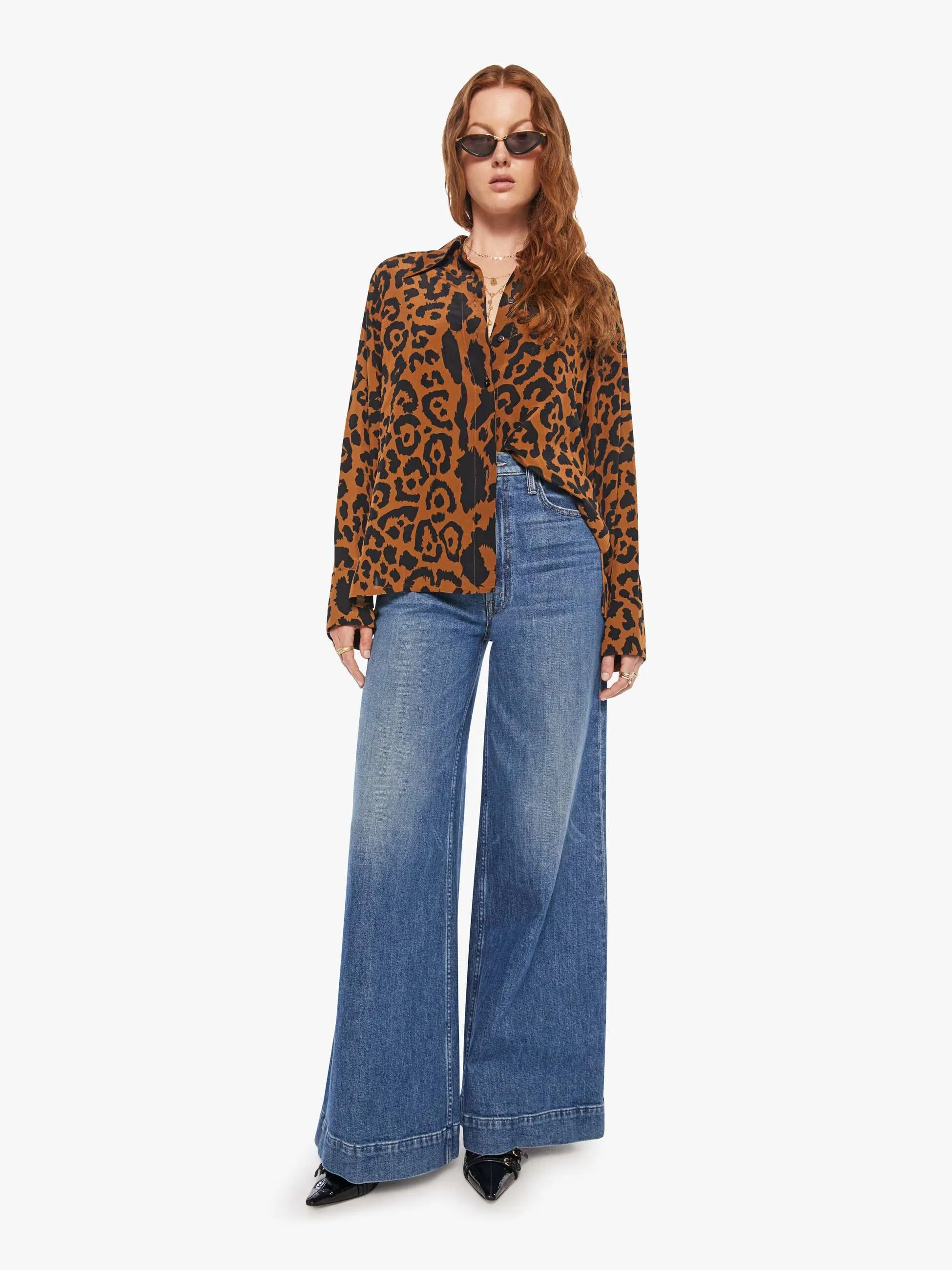 Alix Of Bohemia Dana Shirt - Leopard sold by MOTHER product image thumbnail 5