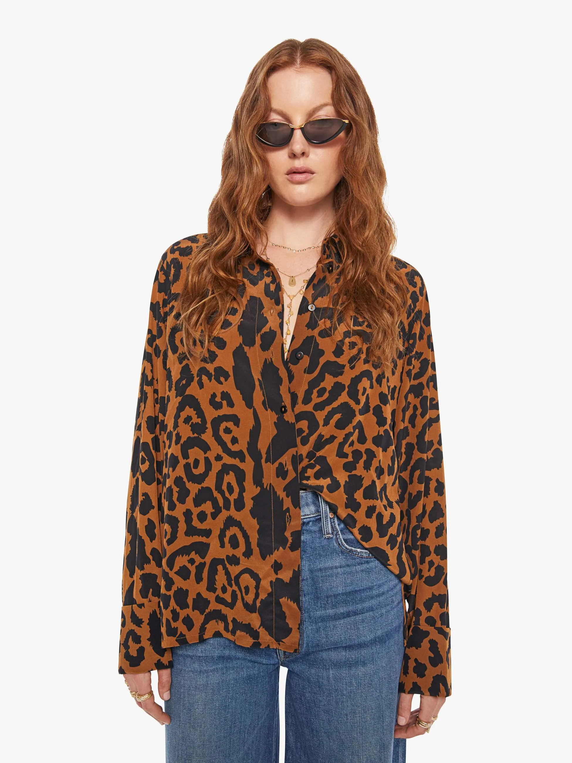 Alix Of Bohemia Dana Shirt - Leopard sold by MOTHER