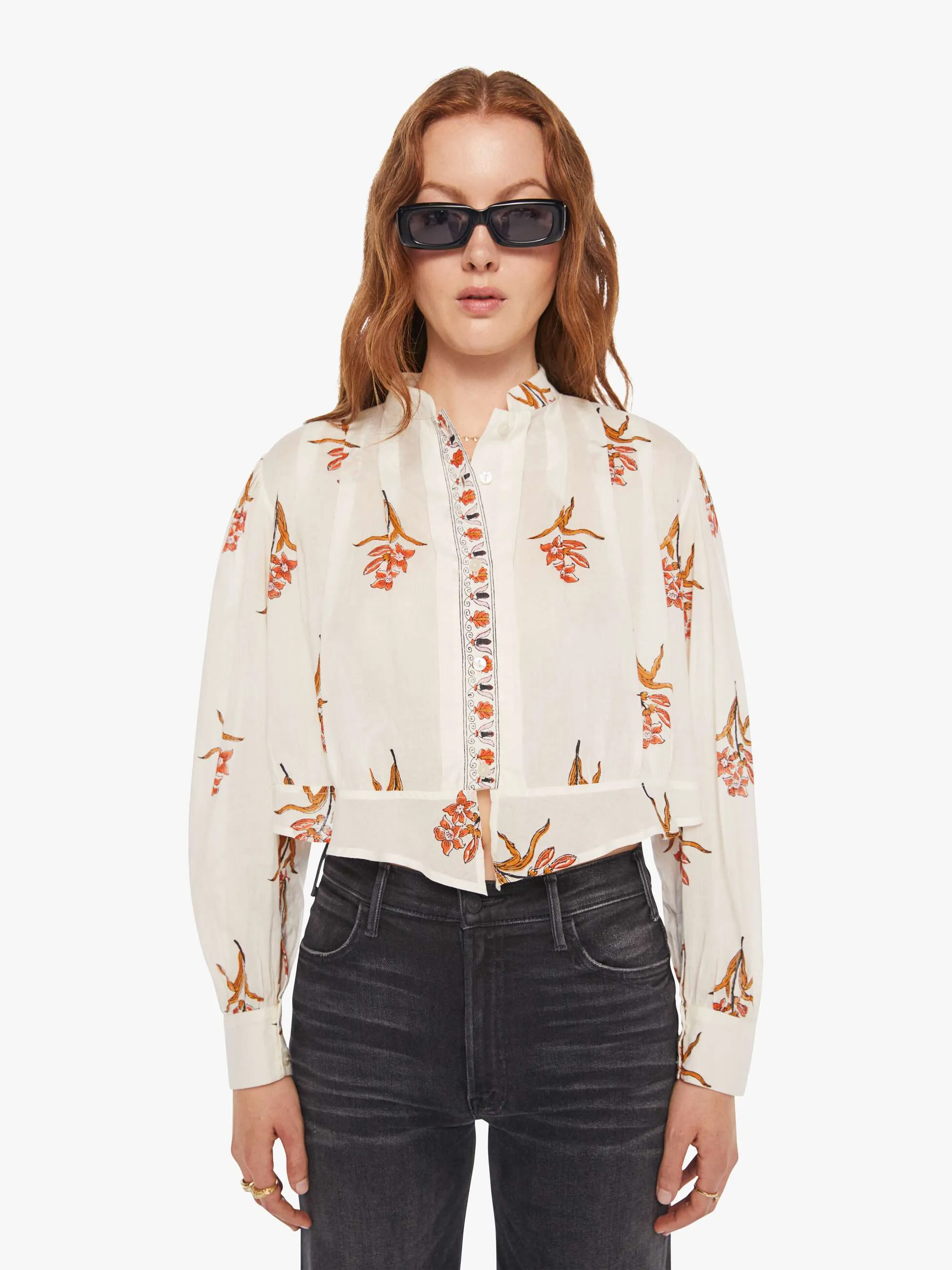 Alix Of Bohemia Ryland Shirt - Persimmon Flower sold by MOTHER product image thumbnail 2