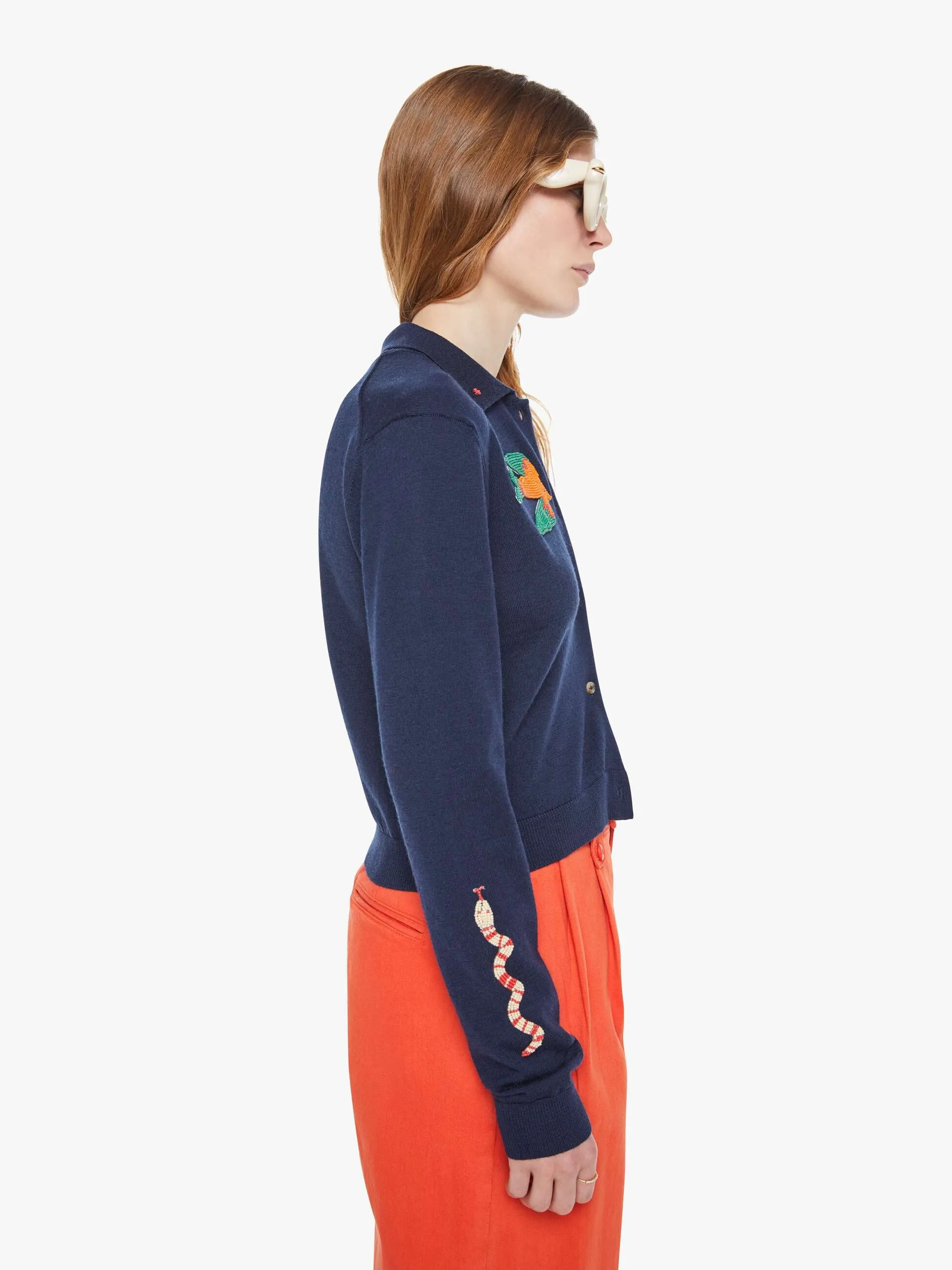 The Racquet Cardigan - Real Charmer sold by MOTHER product image thumbnail 4