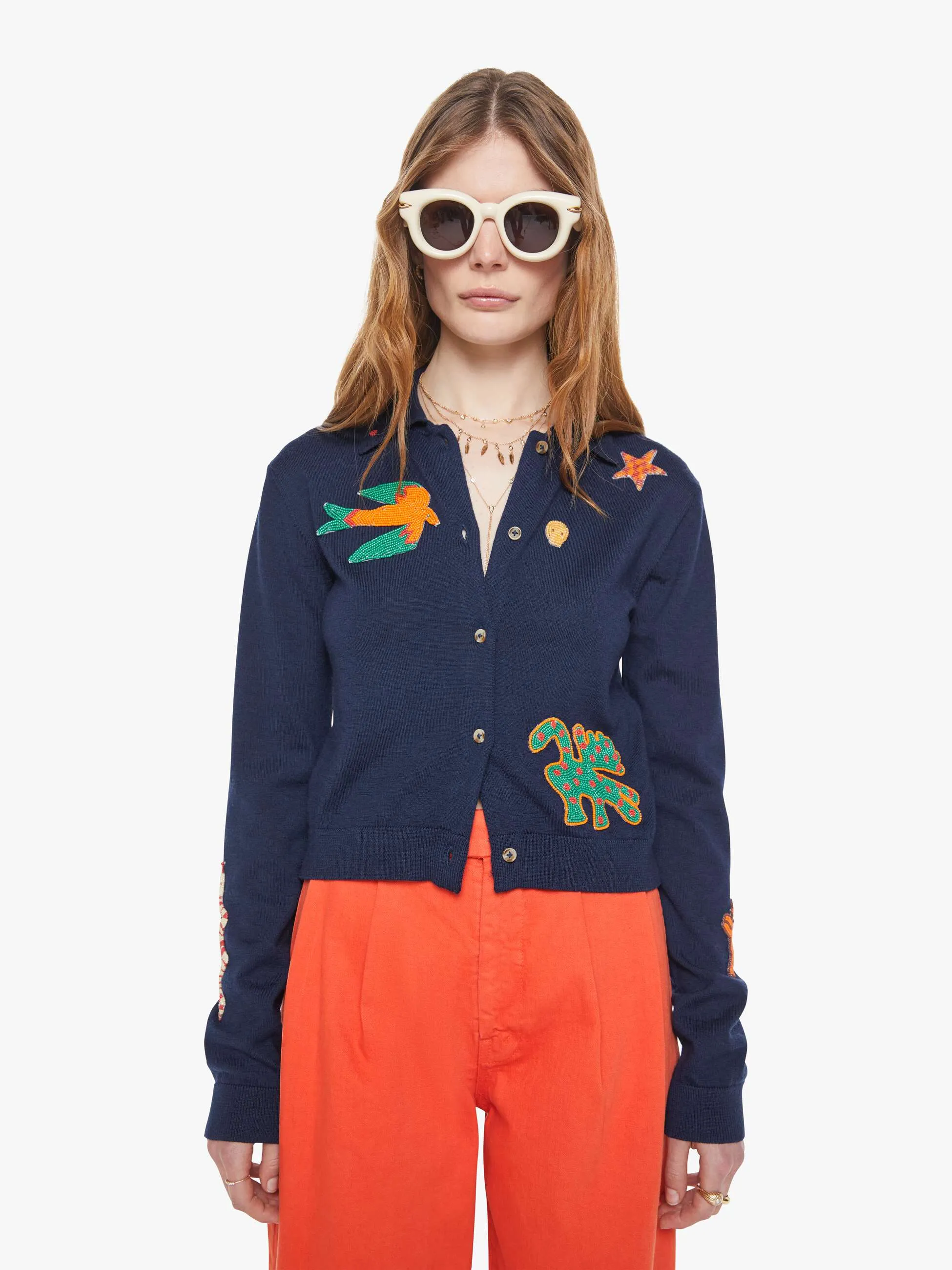 The Racquet Cardigan - Real Charmer sold by MOTHER