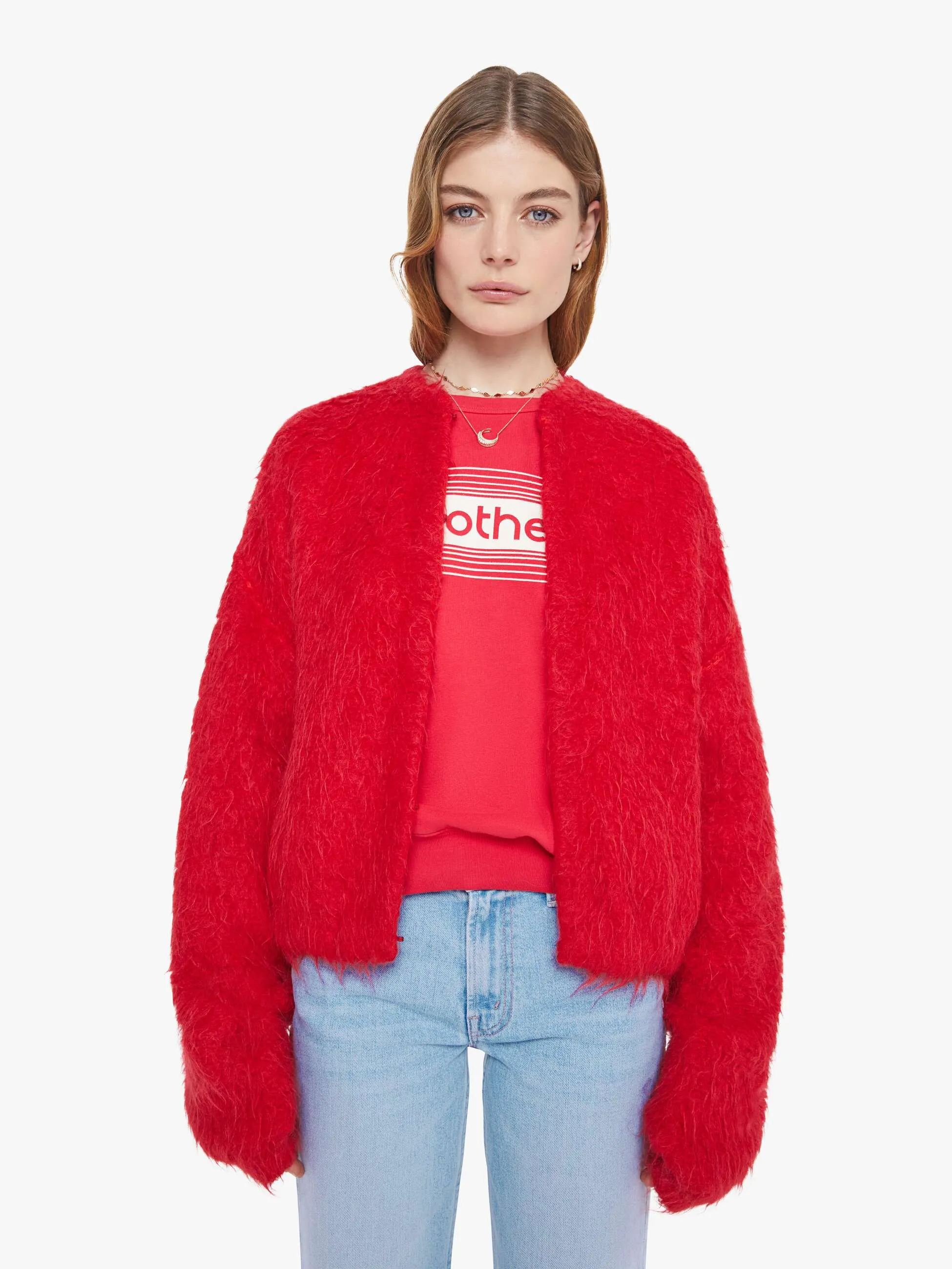 The Drop Bubble Cardigan - Fuzz Ball sold by MOTHER