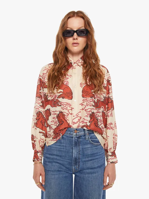Alix Of Bohemia Emery Shirt - Rouge Pegasus sold by MOTHER
