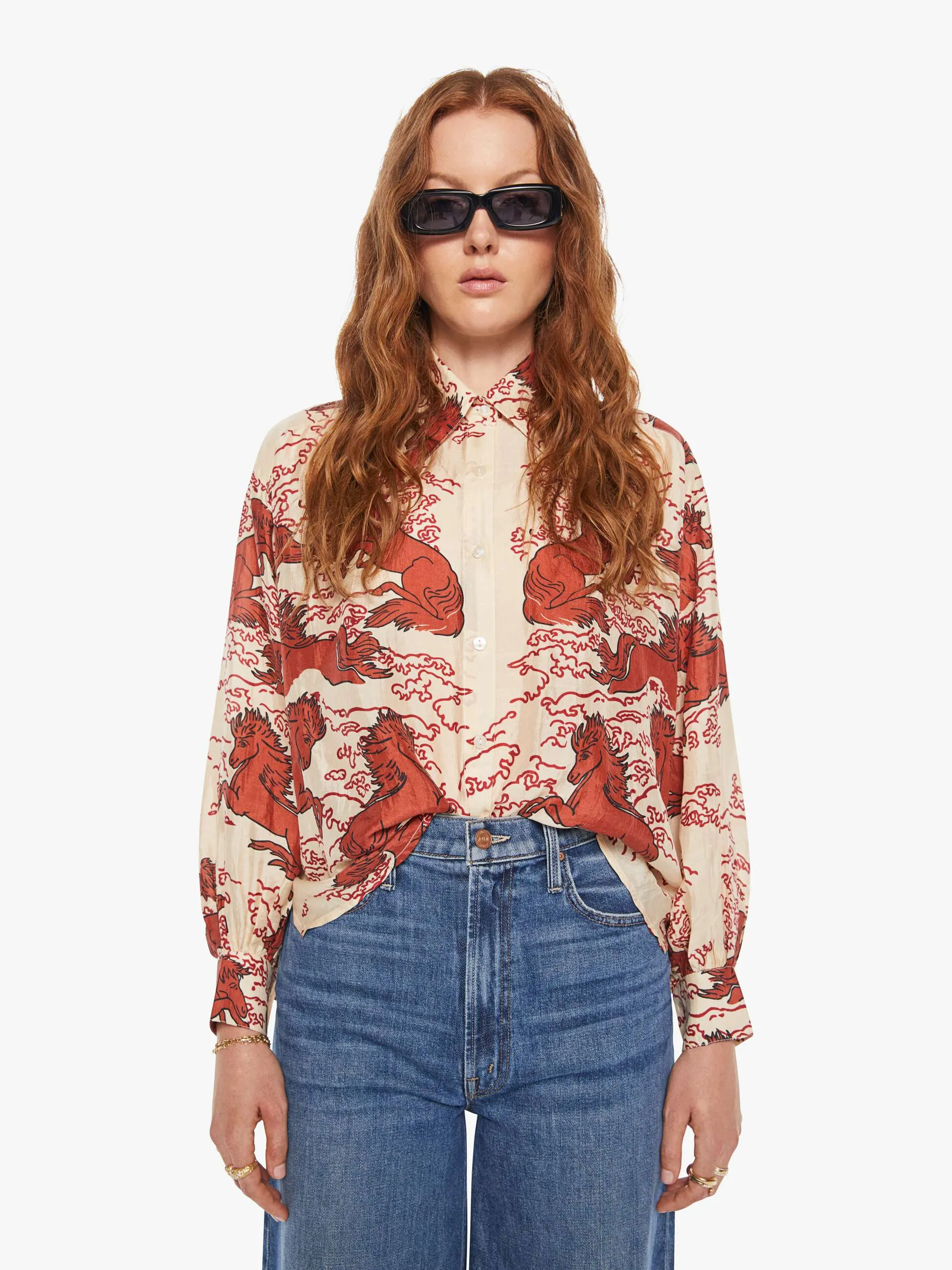 Alix Of Bohemia Emery Shirt - Rouge Pegasus sold by MOTHER product image thumbnail 2