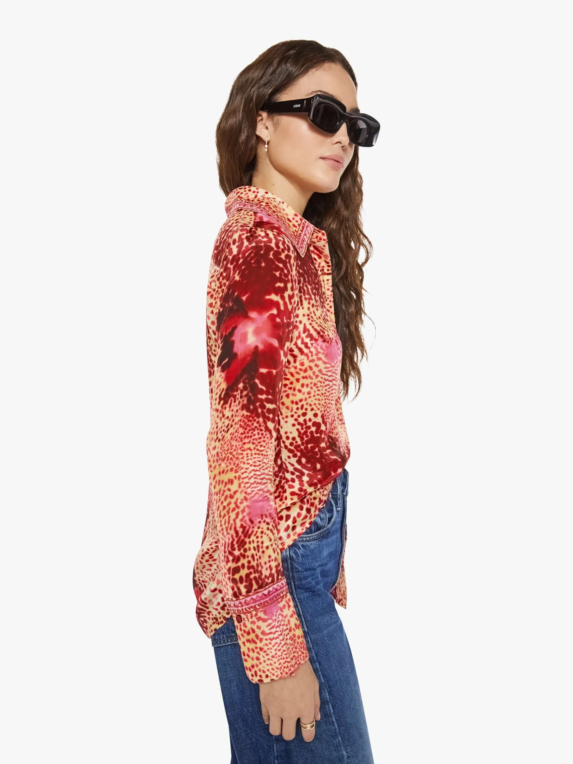 Maria Cher Aiden Shirt - Wild Pink sold by MOTHER product image thumbnail 2