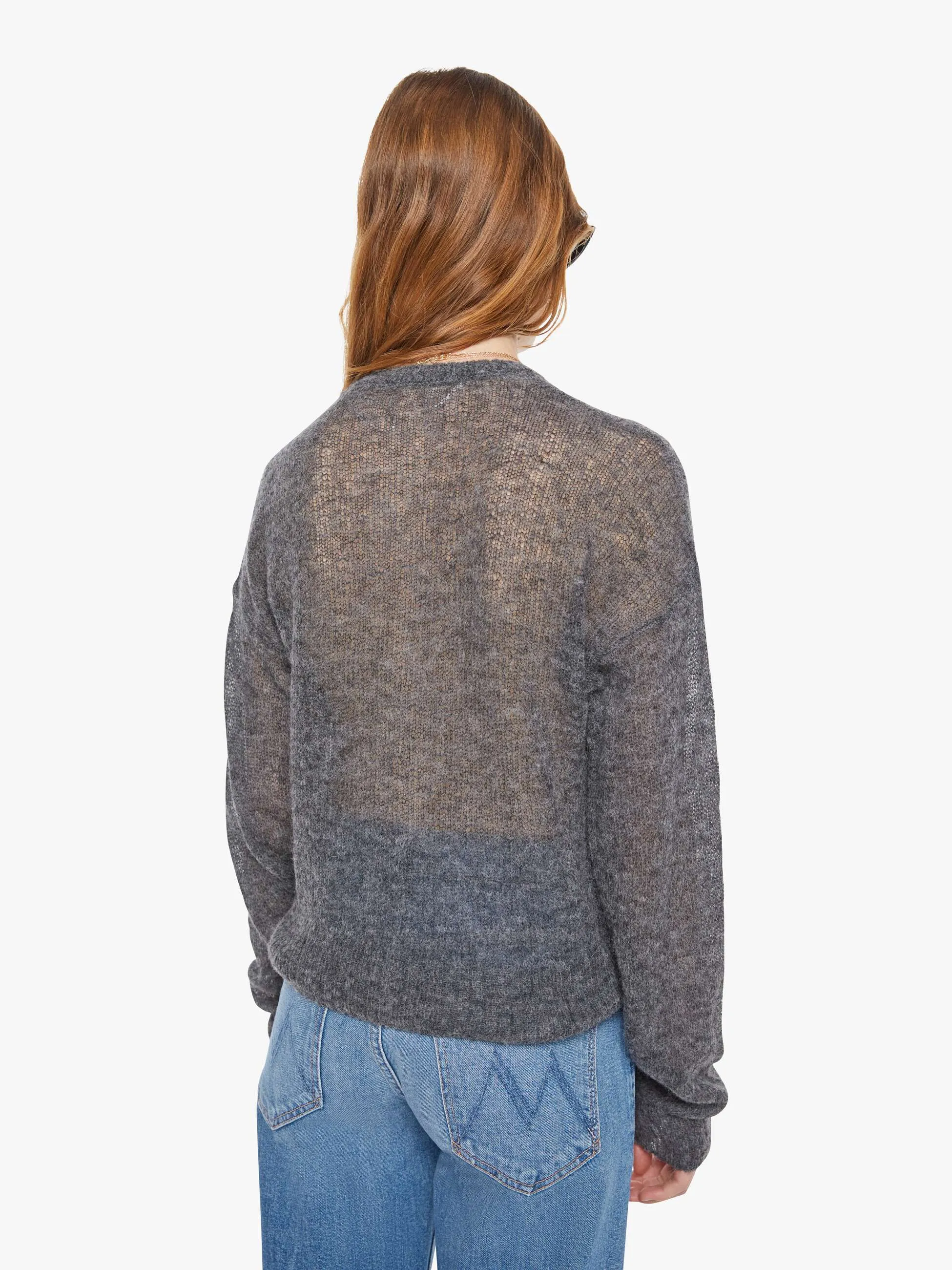 The Crop Cardigan - Grey sold by MOTHER product image thumbnail 4