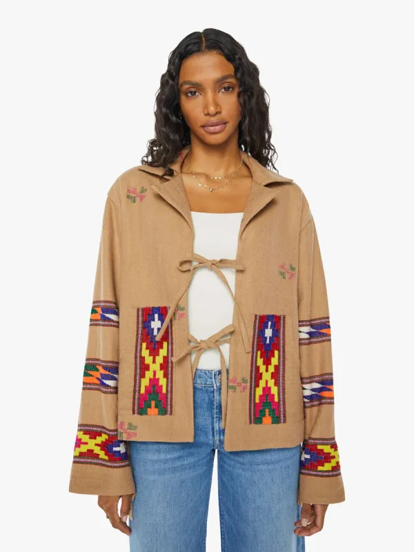 Alix Of Bohemia Western Blanket Jacket - Tan Dune sold by MOTHER