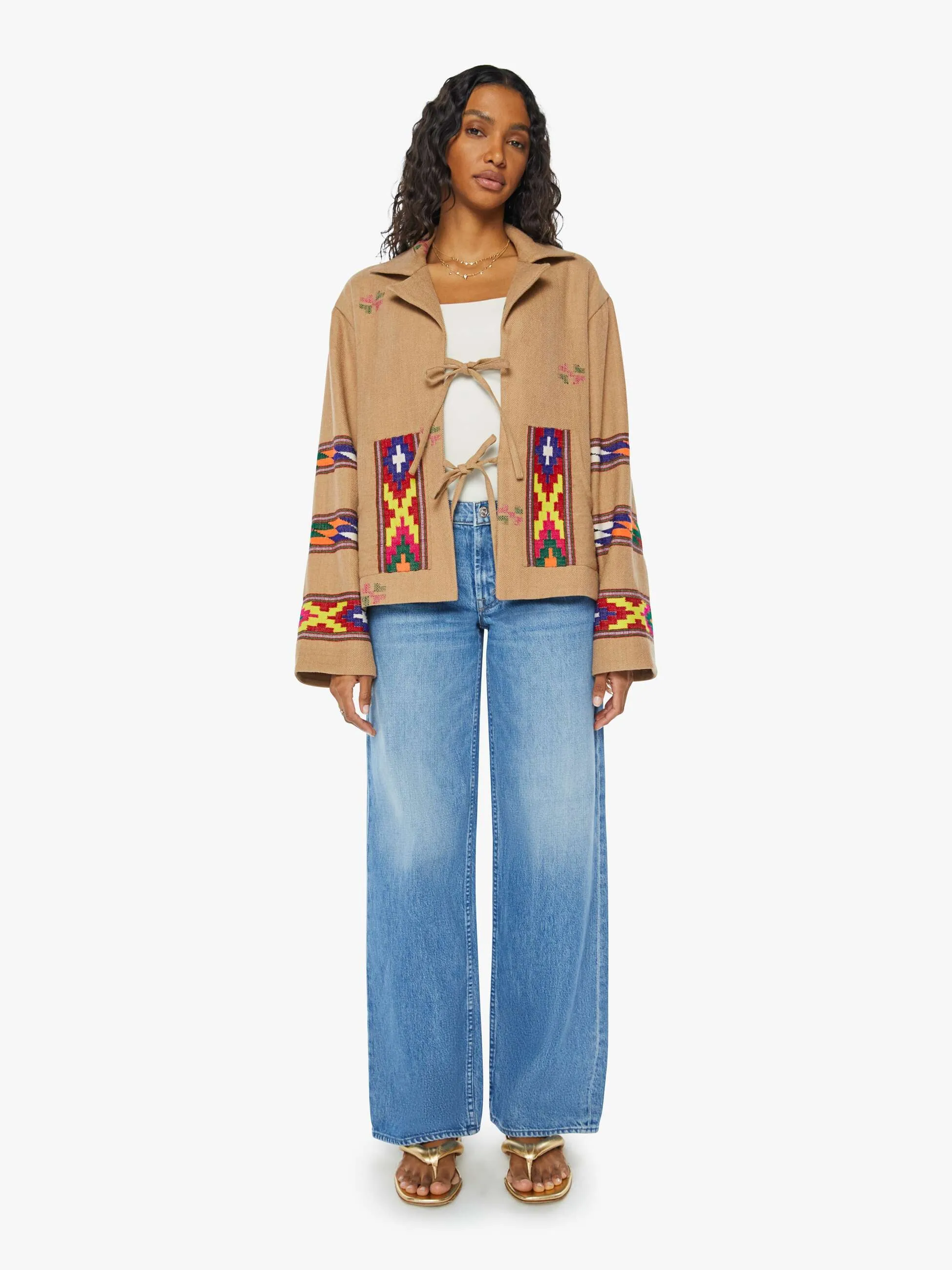 Alix Of Bohemia Western Blanket Jacket - Tan Dune sold by MOTHER product image thumbnail 5