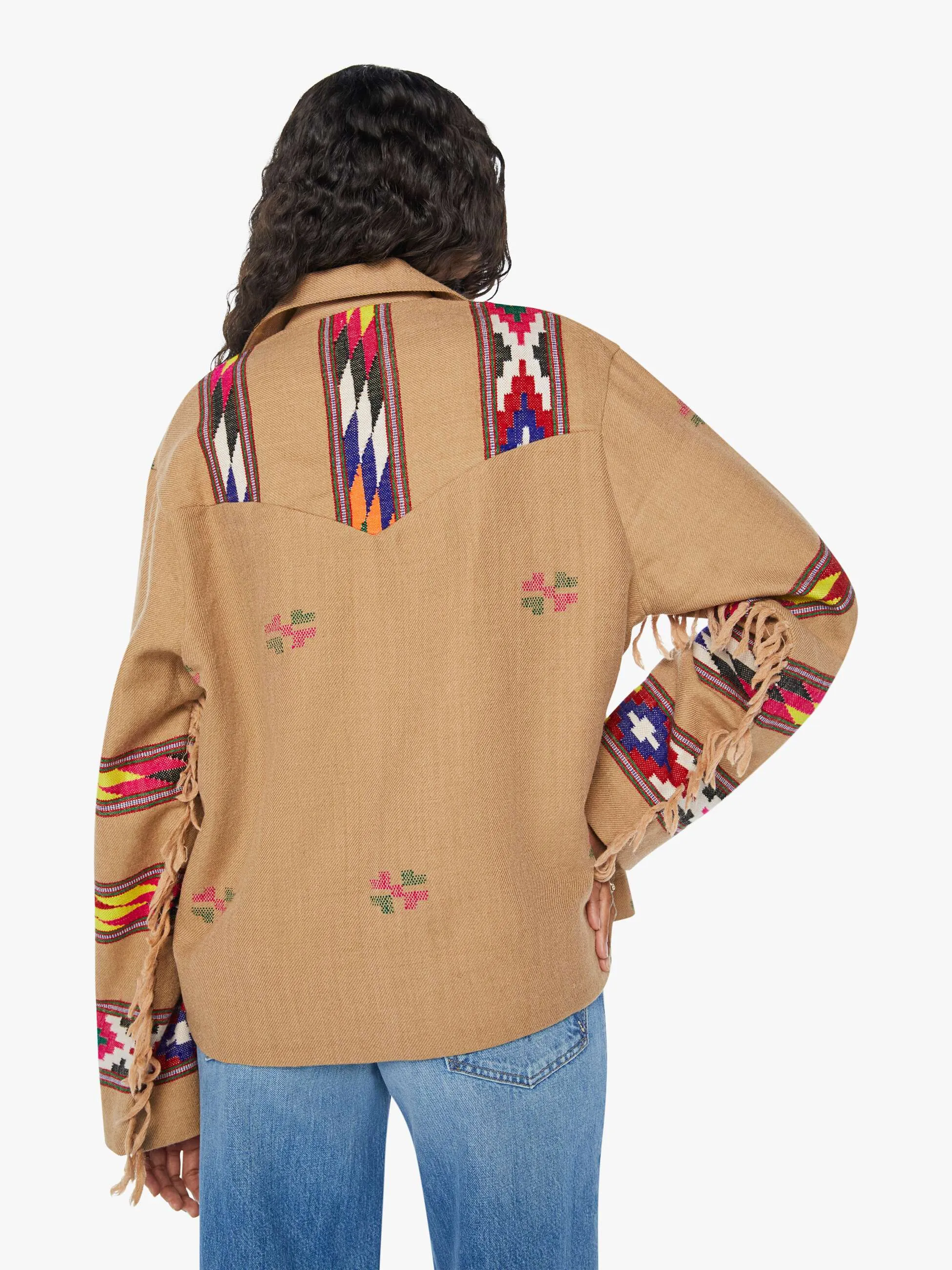 Alix Of Bohemia Western Blanket Jacket - Tan Dune sold by MOTHER product image thumbnail 4