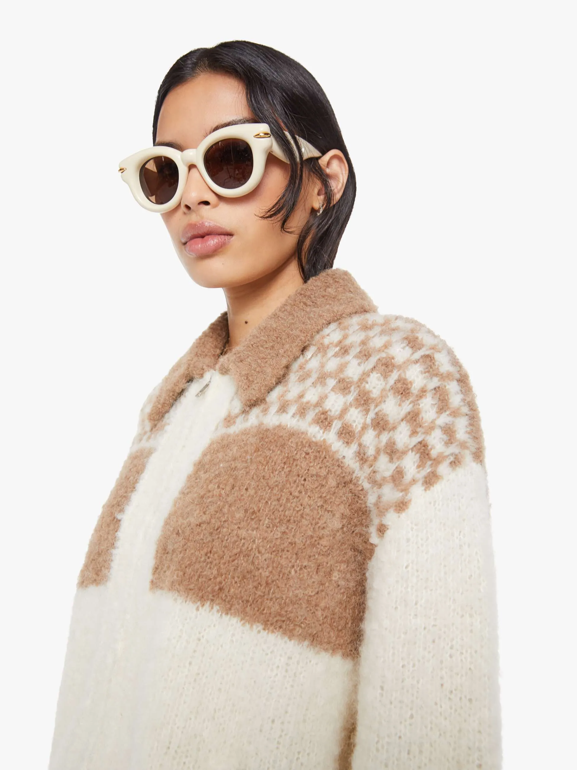 The Zip Raquette Cardigan - Fluff Back sold by MOTHER product image thumbnail 5