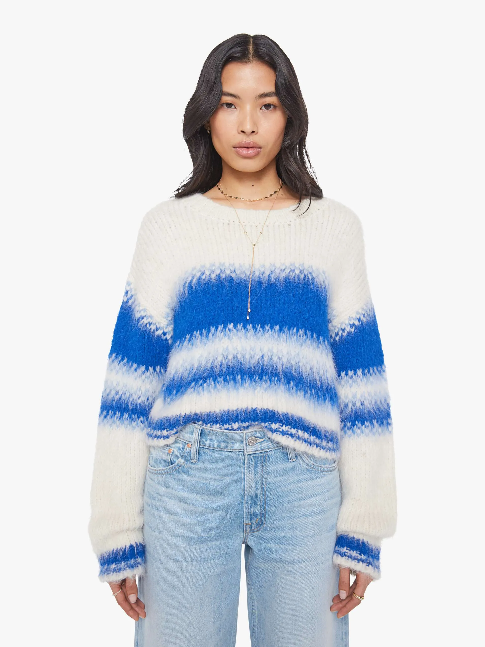 The Crop Jumper - Blurred Lines sold by MOTHER