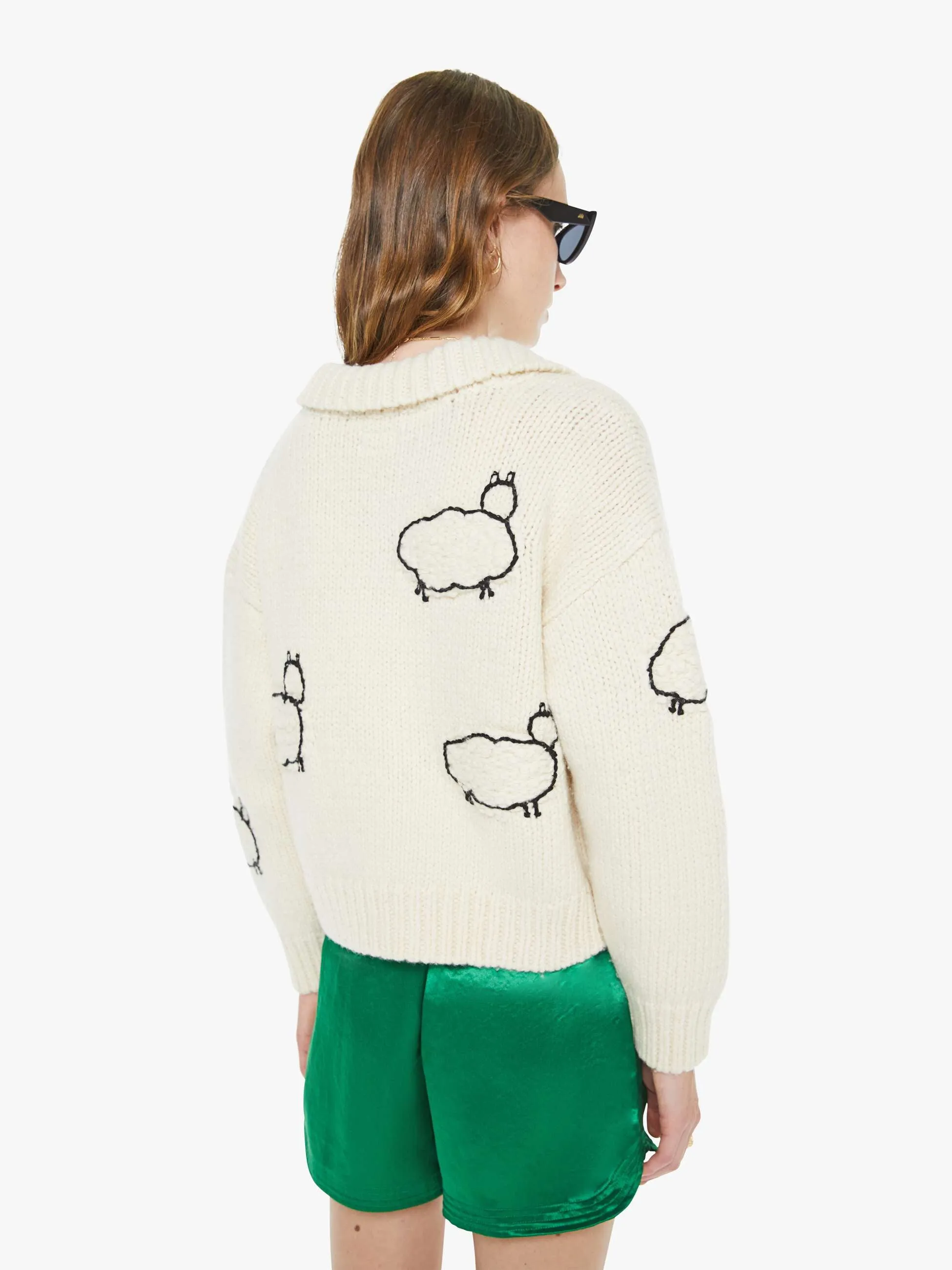 The Crop Raquette Cardigan - Wool Plus The Gang sold by MOTHER product image thumbnail 4