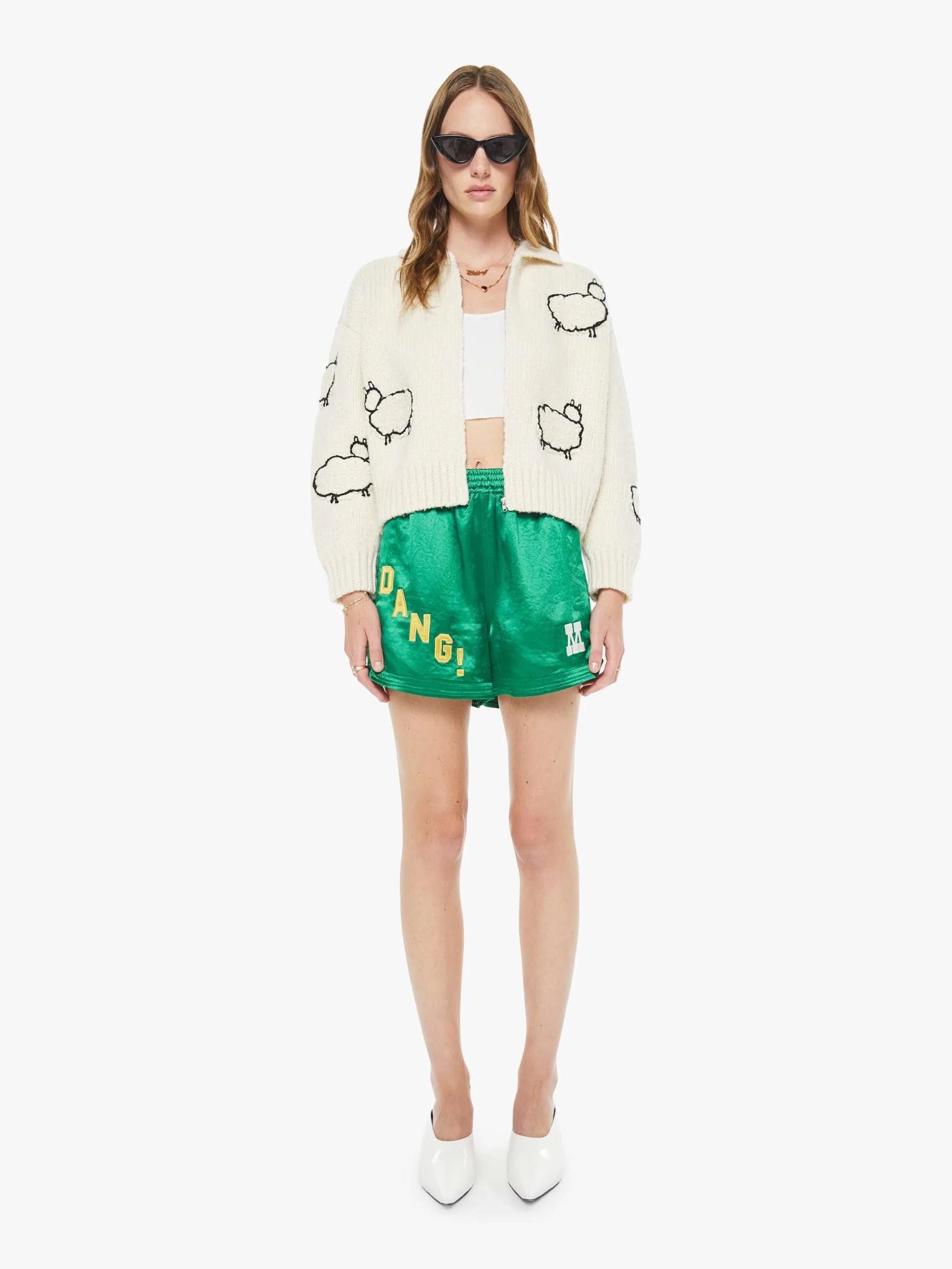 The Crop Raquette Cardigan - Wool Plus The Gang sold by MOTHER product image thumbnail 5