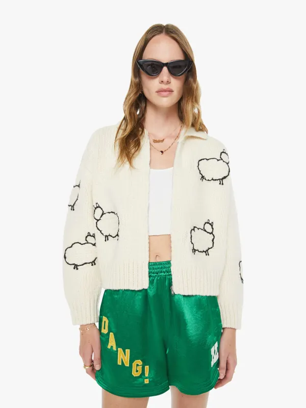 The Crop Raquette Cardigan - Wool Plus The Gang sold by MOTHER