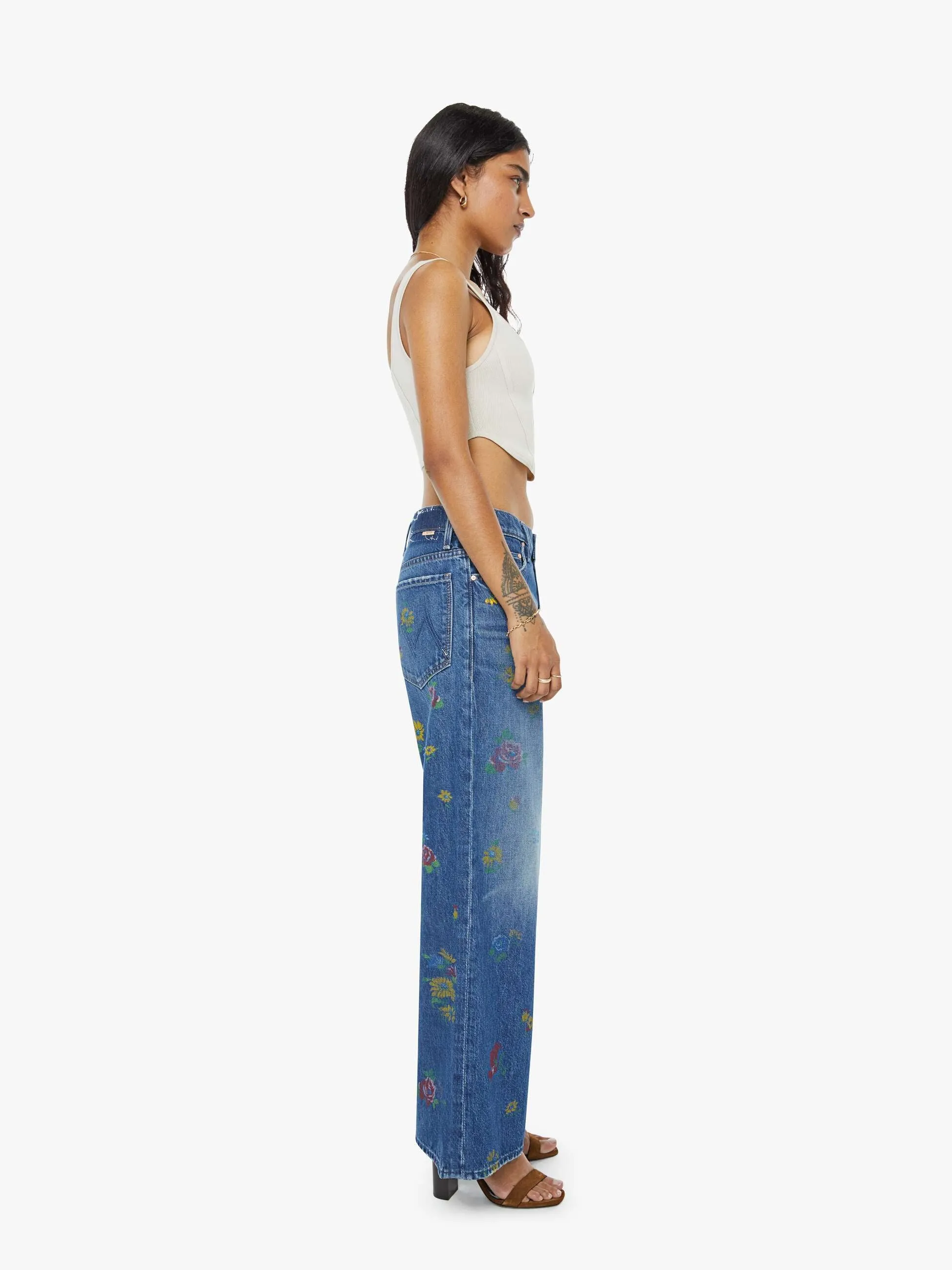 PETITES The Lil Rerun Zip Sneak - Field Of Flowers sold by MOTHER product image thumbnail 3