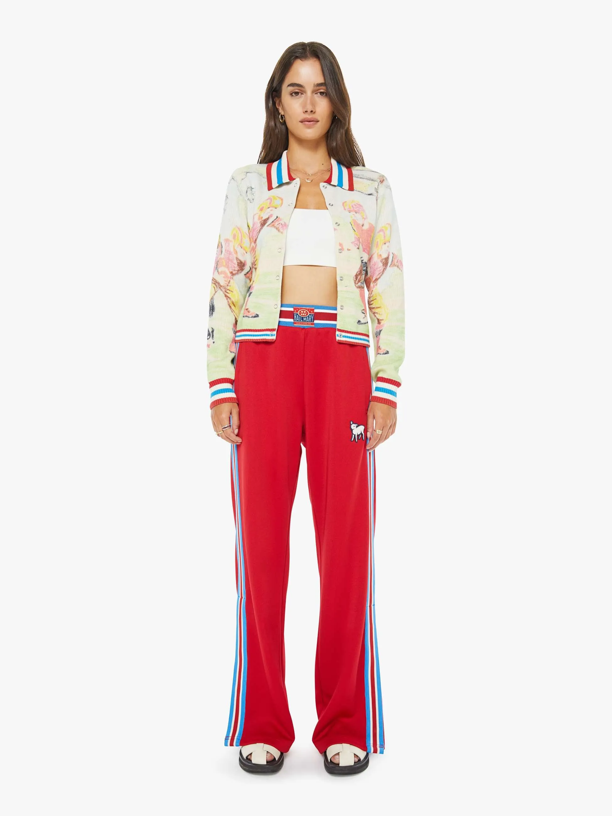 The Slim Raquette Cardigan - Scramble sold by MOTHER product image thumbnail 4