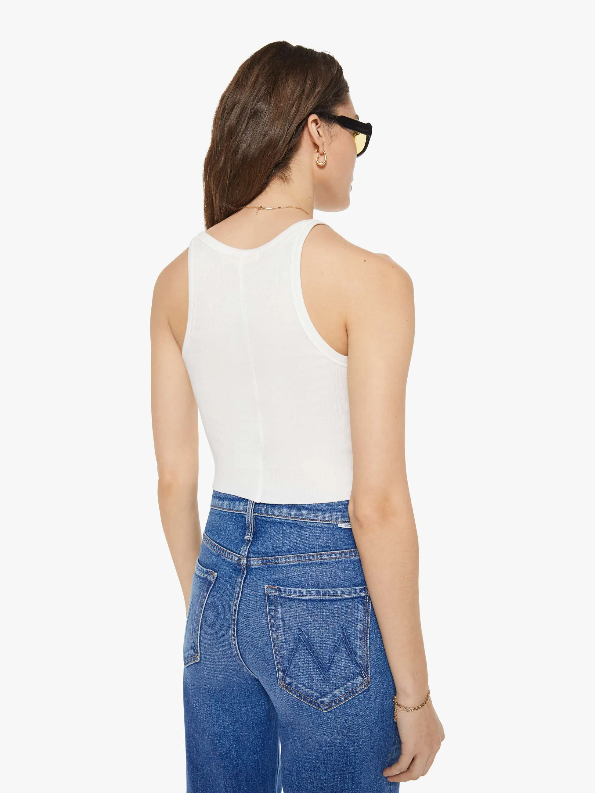 Eterne Cropped Rib Tank - Ivory sold by MOTHER product image thumbnail 4