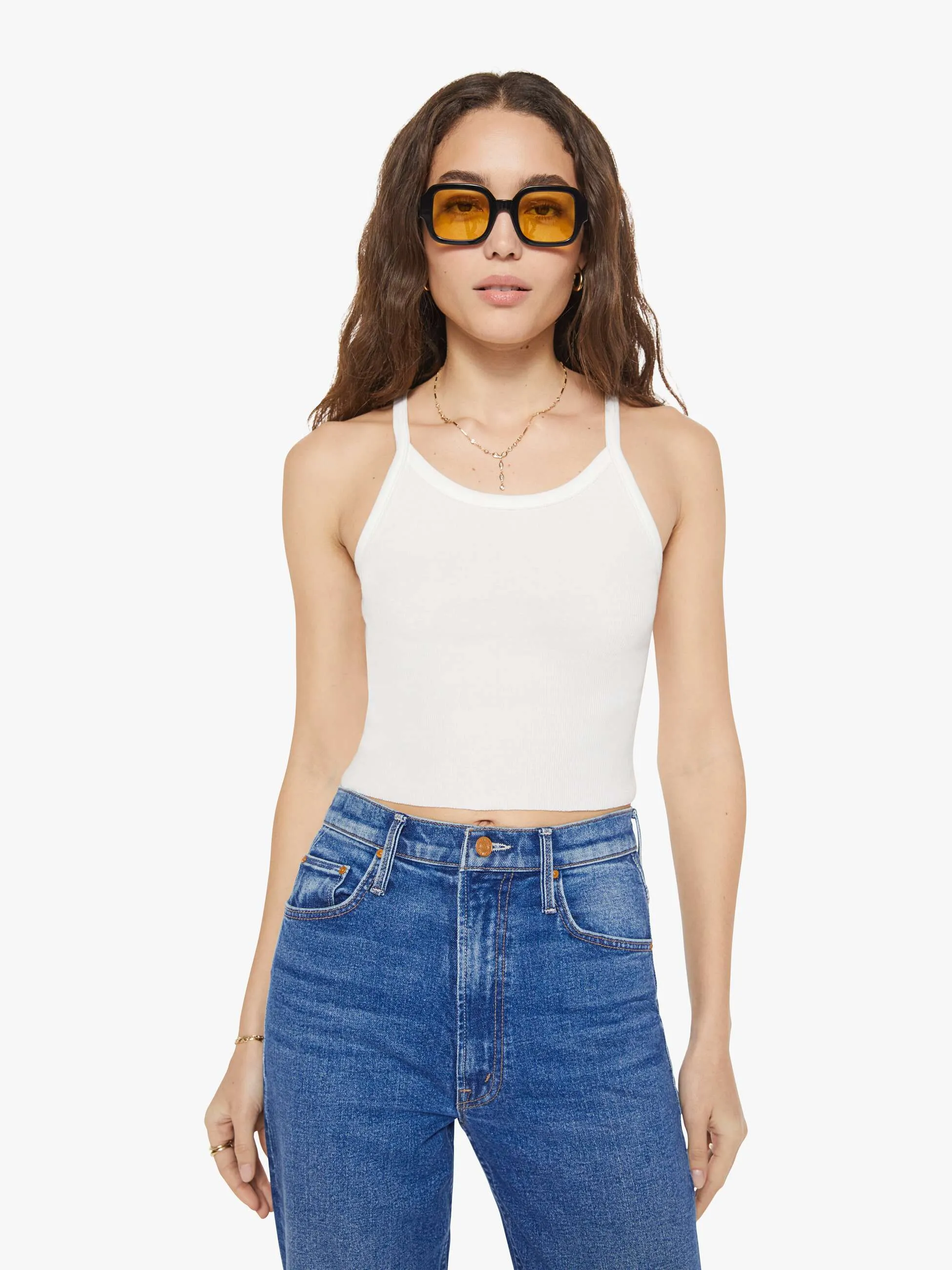 Eterne Cropped Rib Tank - Ivory sold by MOTHER product image thumbnail 2