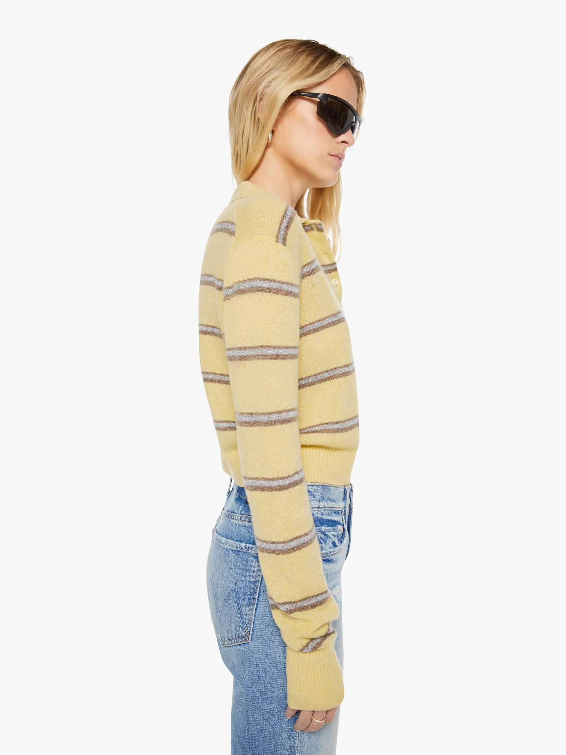 Eterne Barrett Sweater - Butter Stripe sold by MOTHER product image thumbnail 3