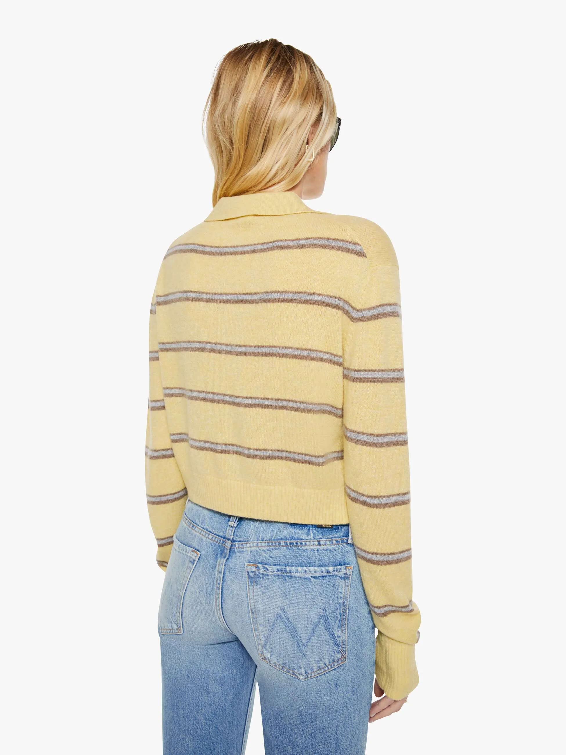 Eterne Barrett Sweater - Butter Stripe sold by MOTHER product image thumbnail 4