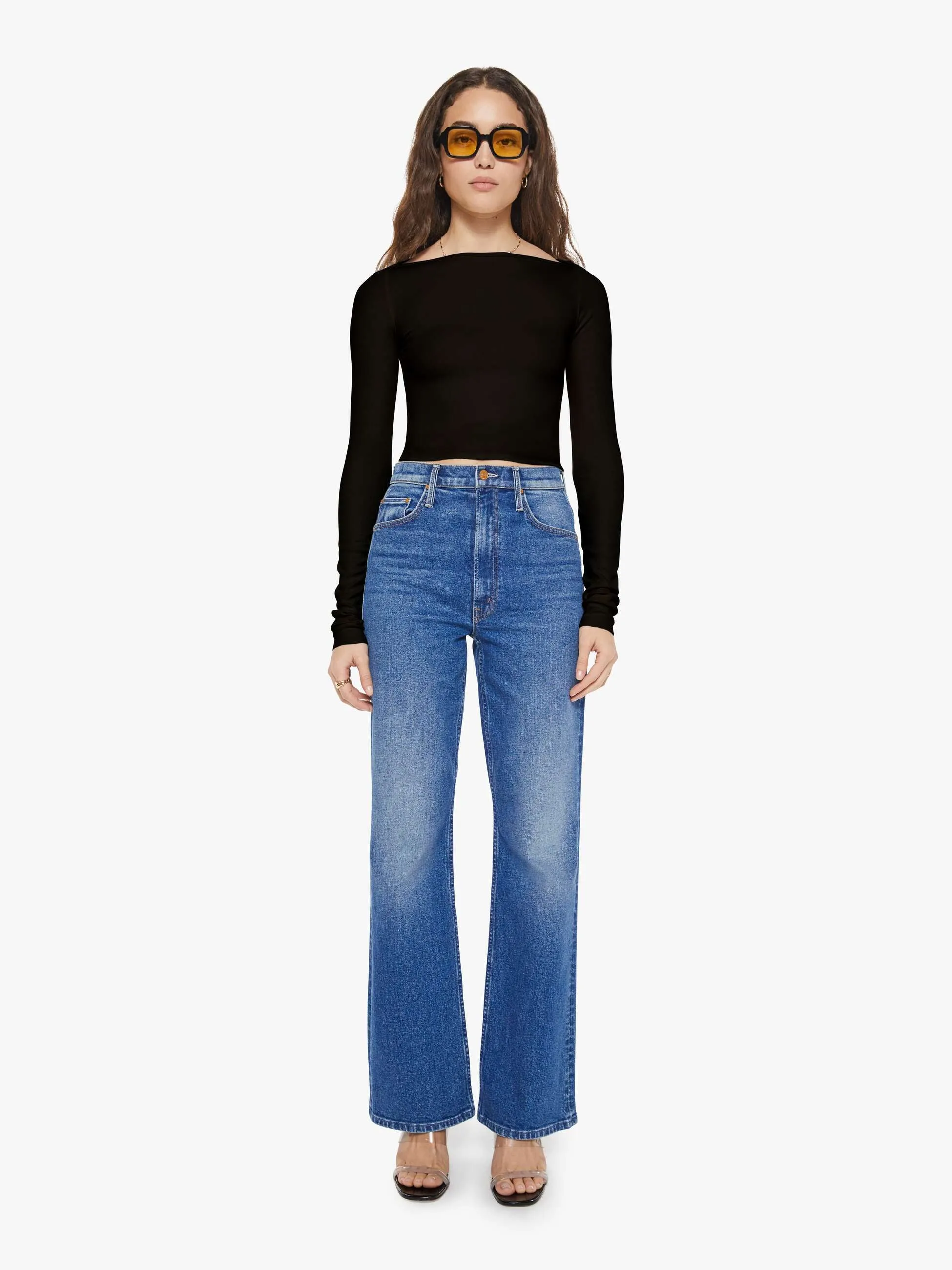 Eterne Long Sleeve Boatneck Top - Black sold by MOTHER product image thumbnail 4